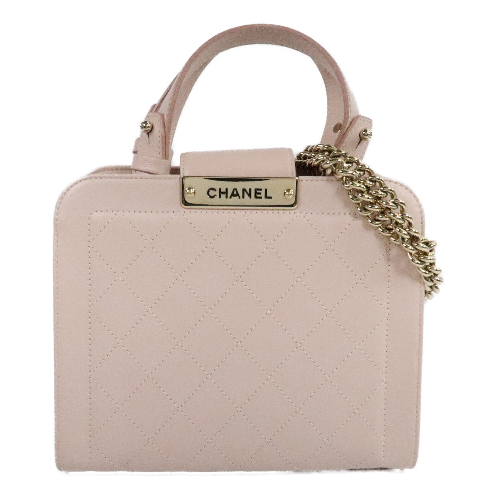 CHANEL 牛皮皮革Label Click Shopping Tote手挽肩背兩用袋