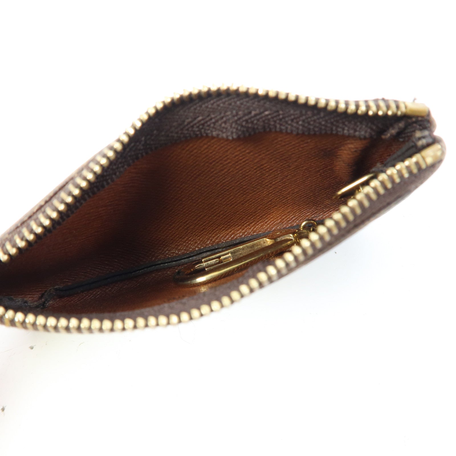 LOUIS VUITTON Monogram Coin Case金扣零錢包啡色