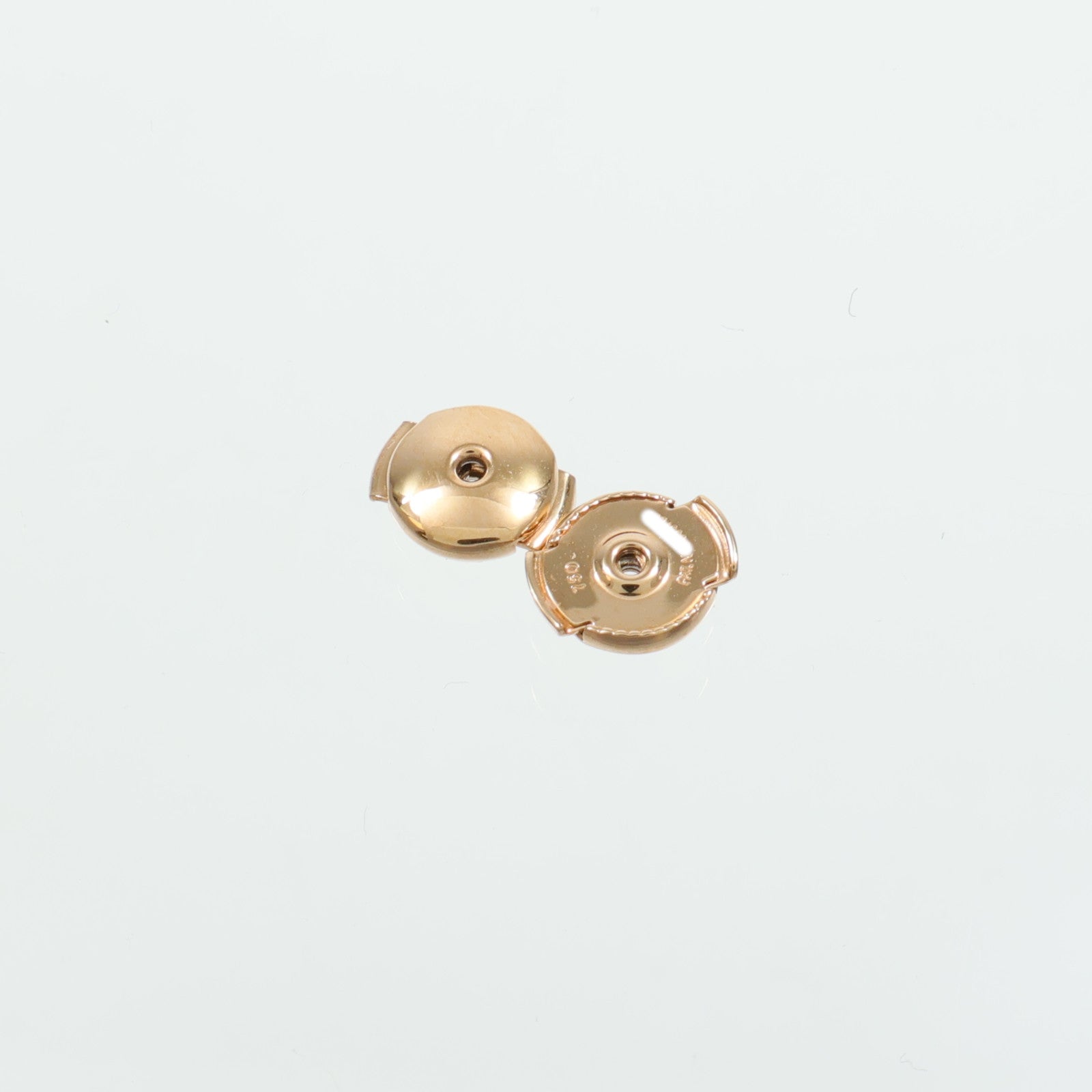 HERMES 18K玫瑰金Chaine d'ancre Contour Stud Earrings鑽石耳環
