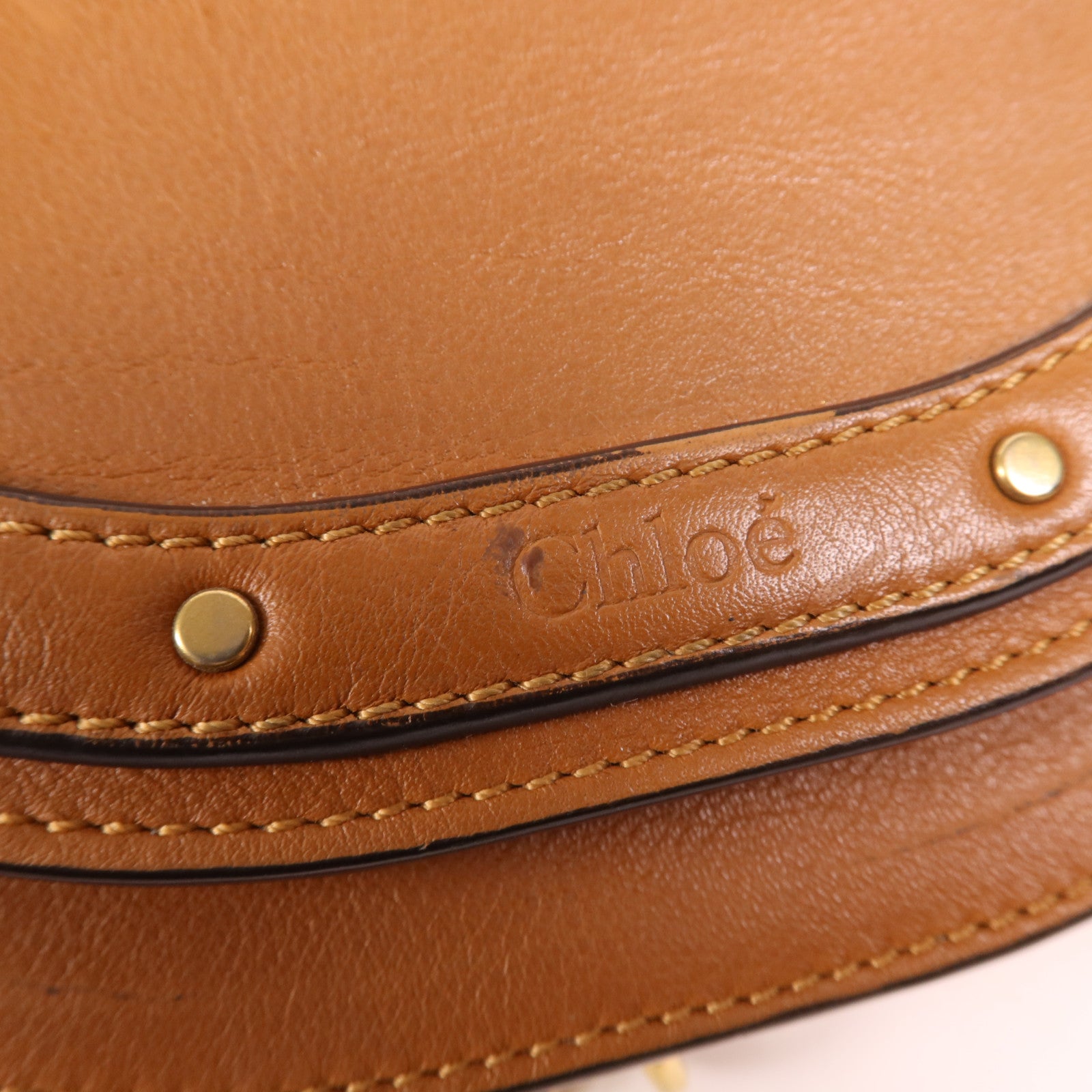 Chloe 牛皮皮革Shoulder Bag金扣手挽肩背兩用袋