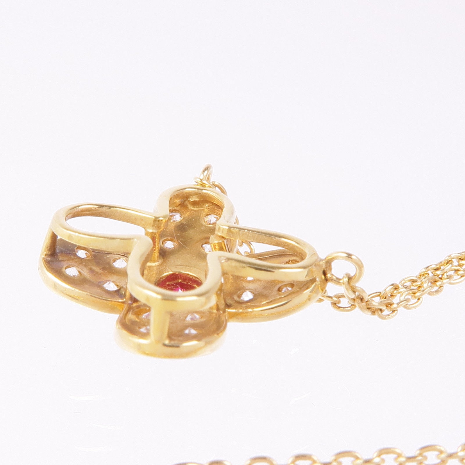 JEWELRY 【激減優惠】18K黃金Ruby Diamond Necklace紅寶石/鑽石項鍊