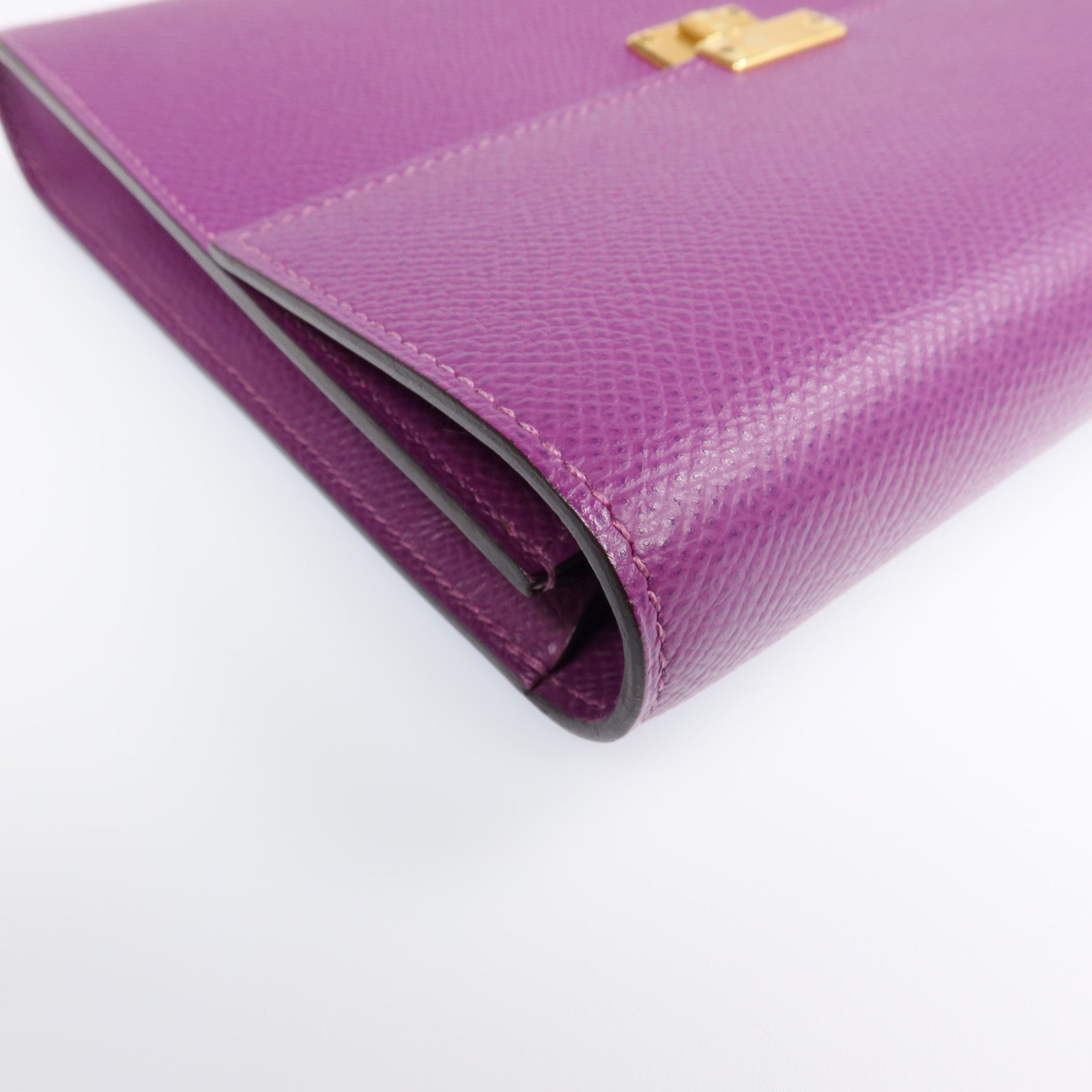HERMES Epsom皮革Clic 16金扣肩背袋