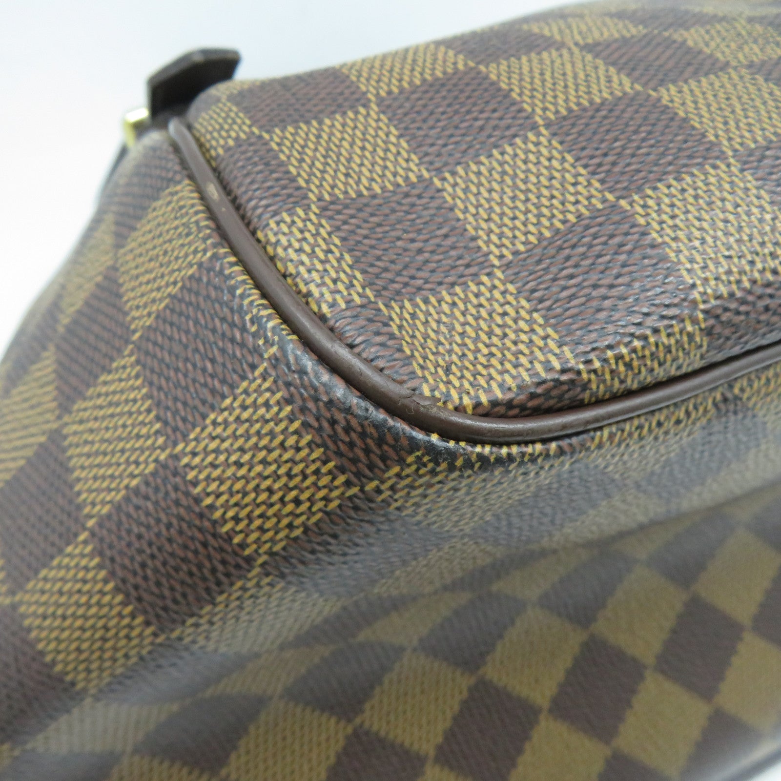 LOUIS VUITTON 【激減優惠】Damier Ebene Belem MM金扣肩背袋啡色