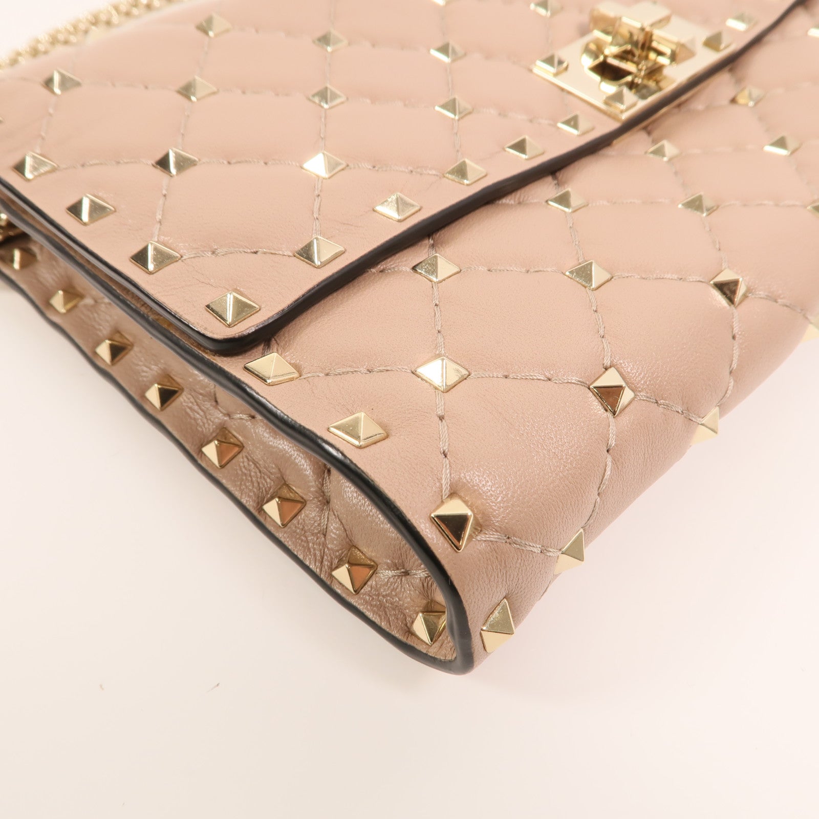 Valentino 羊皮皮革Wallet On Chain金扣鏈帶肩背袋