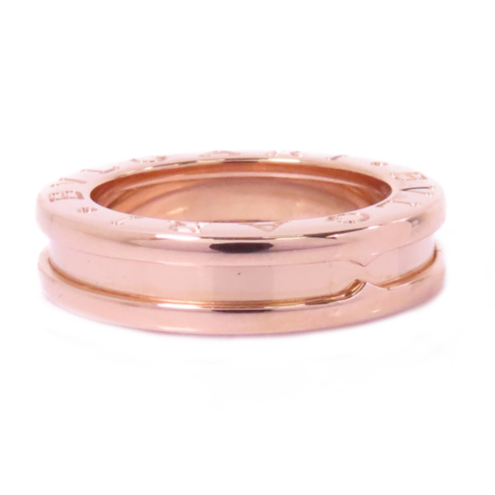 BVLGARI 18K玫瑰金B-zero1戒指US#3.75/Bvlgari#46