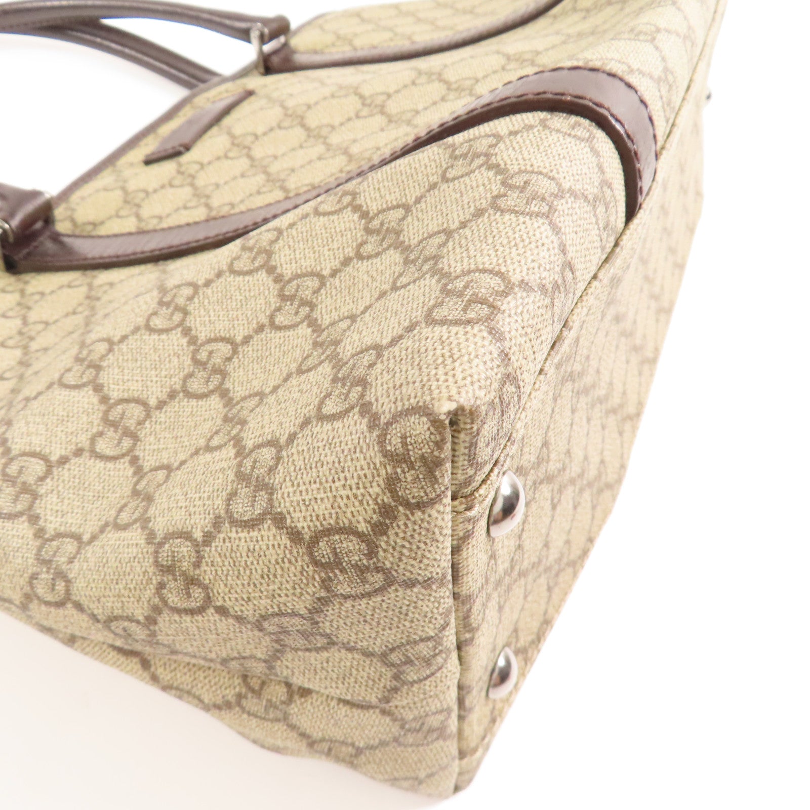 GUCCI 塗層帆布Tote Bag銀扣手挽袋