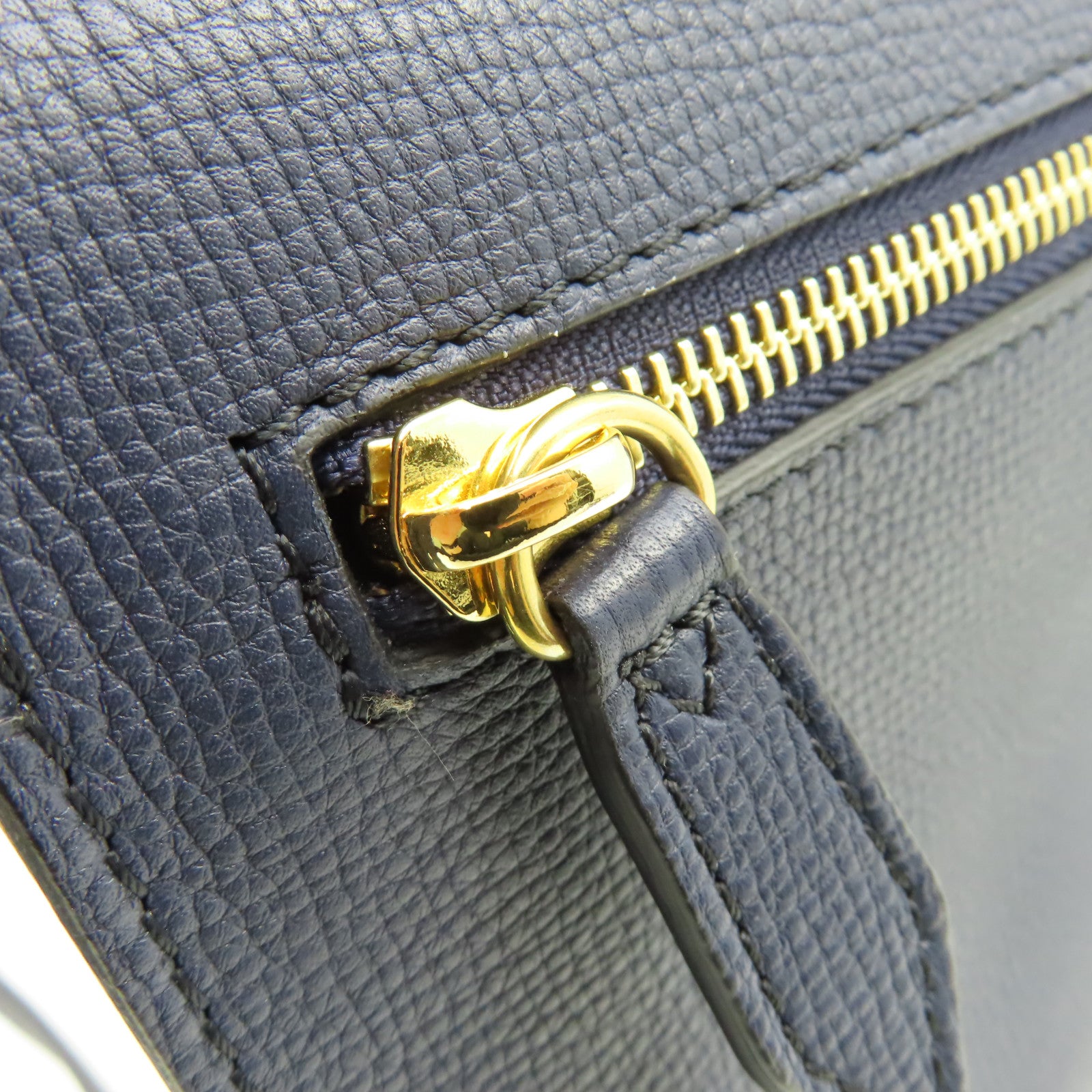 BURBERRY 牛皮皮革/帆布Shoulder Bag金扣肩背袋藍色/啡色