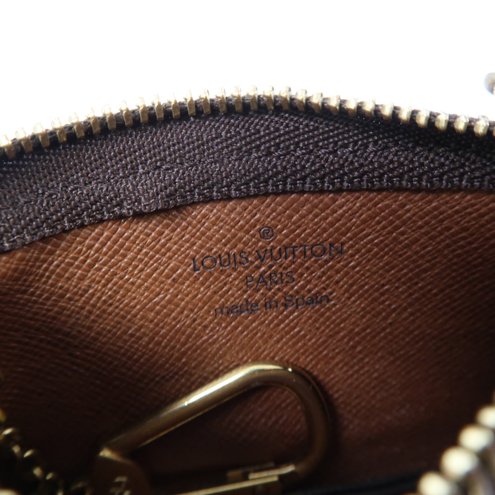 LOUIS VUITTON Monogram Coin Case金扣零錢包啡色