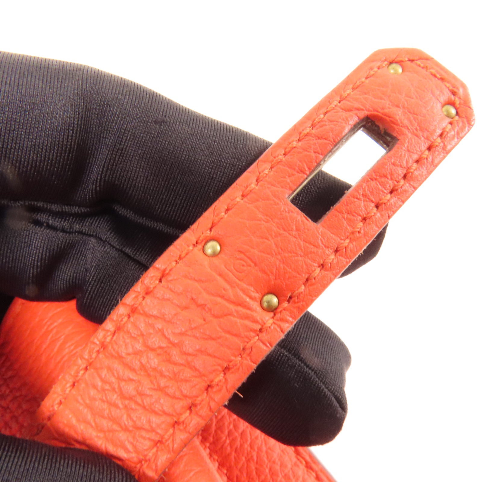 HERMES Togo皮革So Kelly 22銀扣肩背袋Capucine