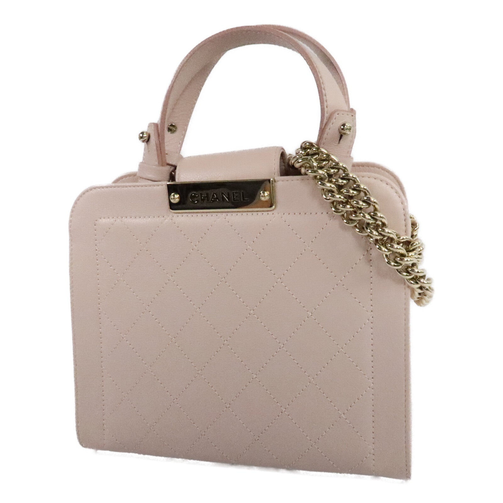CHANEL 牛皮皮革Label Click Shopping Tote手挽肩背兩用袋