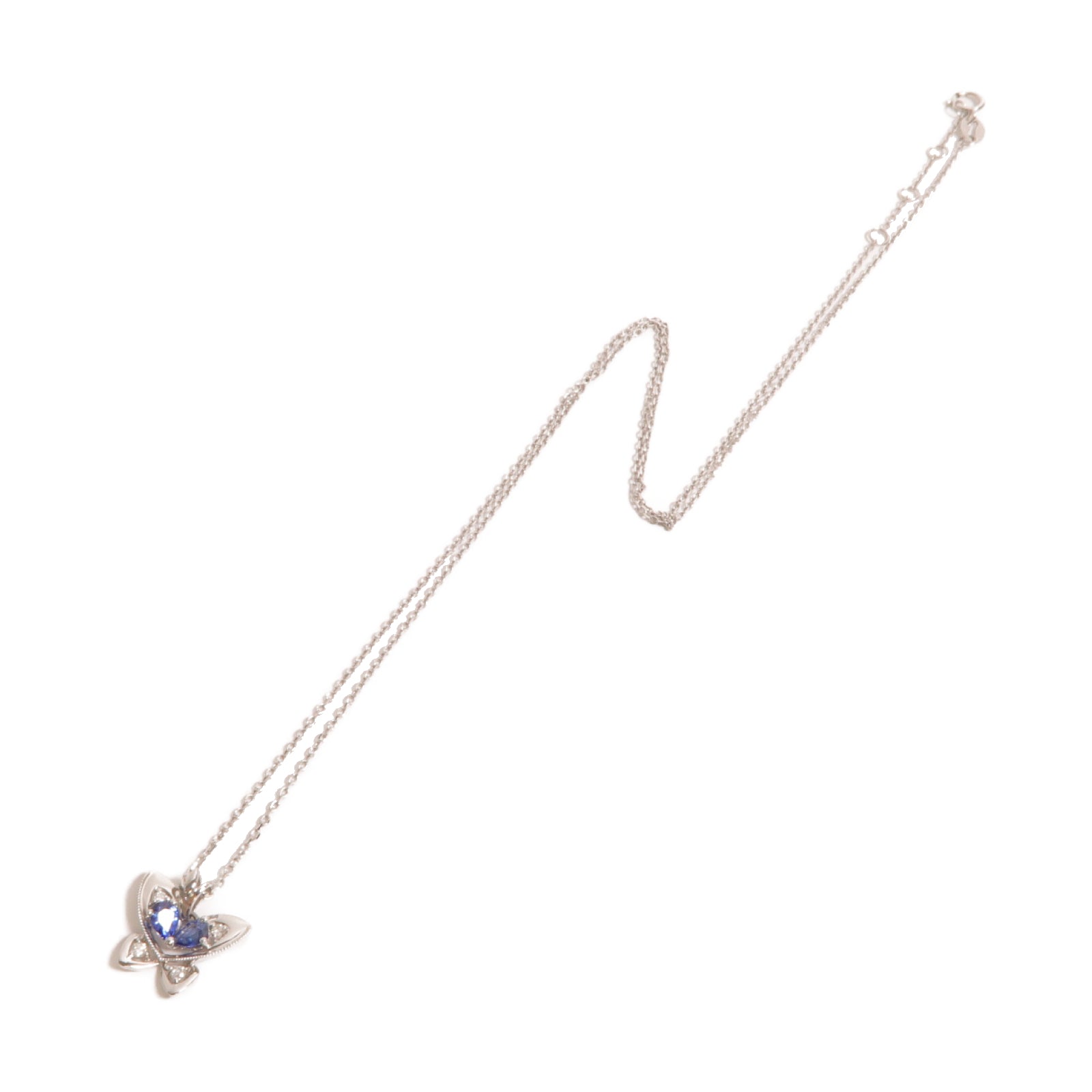 JEWELRY 【激減優惠】18K白金Diamond Necklace鑽石項鏈藍色