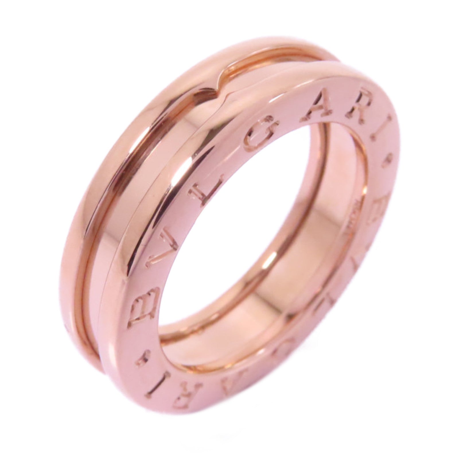 BVLGARI 18K玫瑰金B-zero1戒指US#3.75/Bvlgari#46