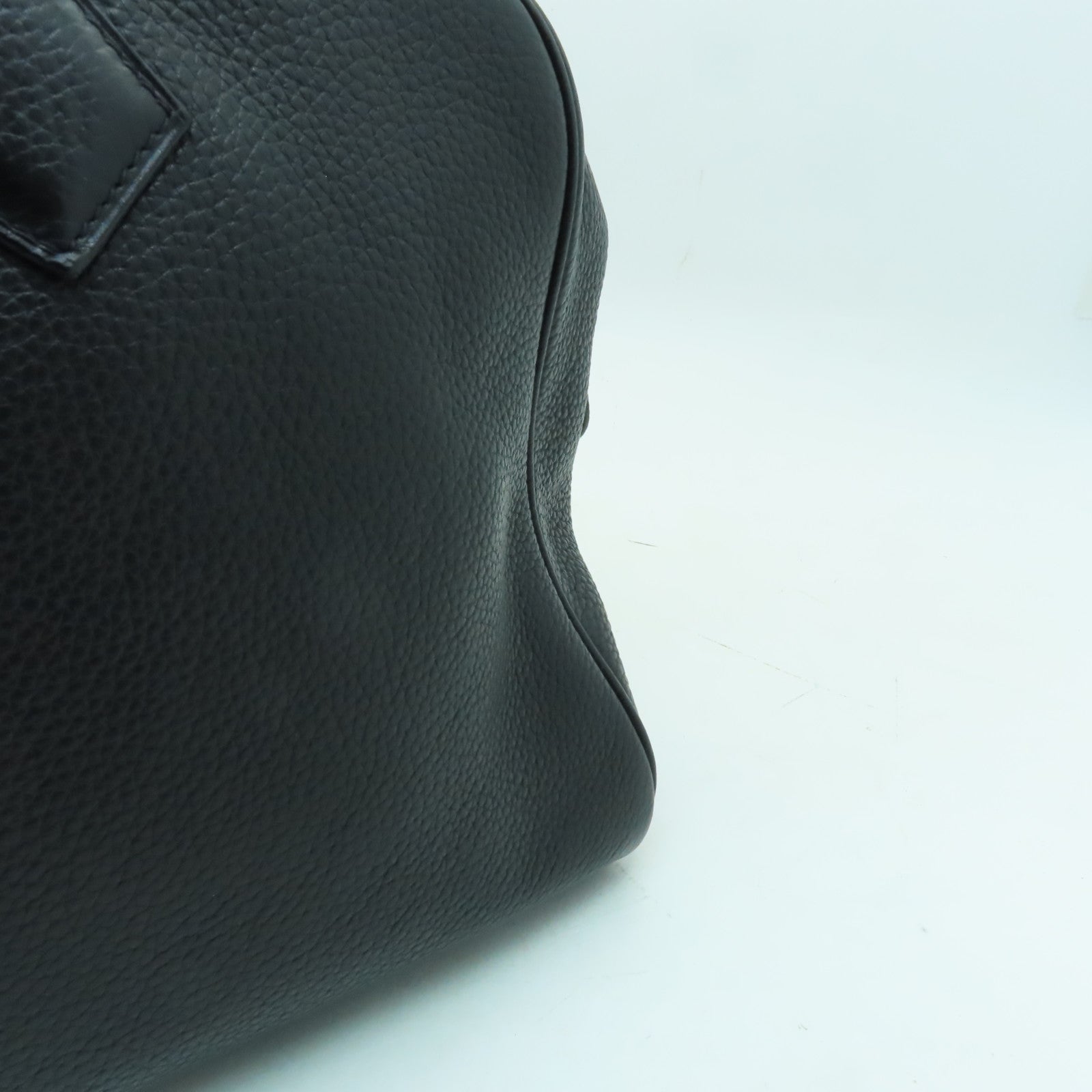 HERMES Clemence皮革Victoria銀扣肩背袋黒色