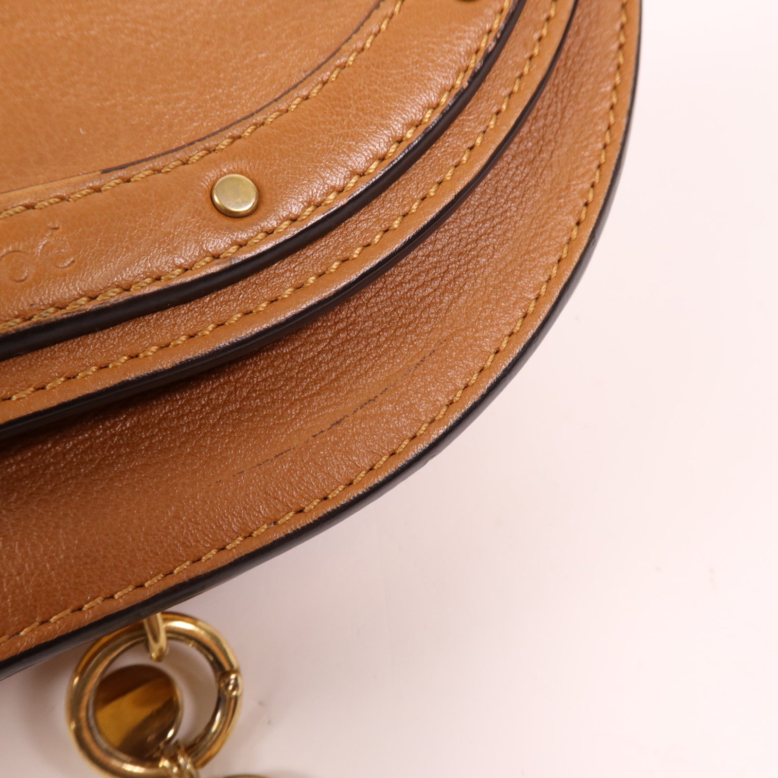 Chloe 牛皮皮革Shoulder Bag金扣手挽肩背兩用袋