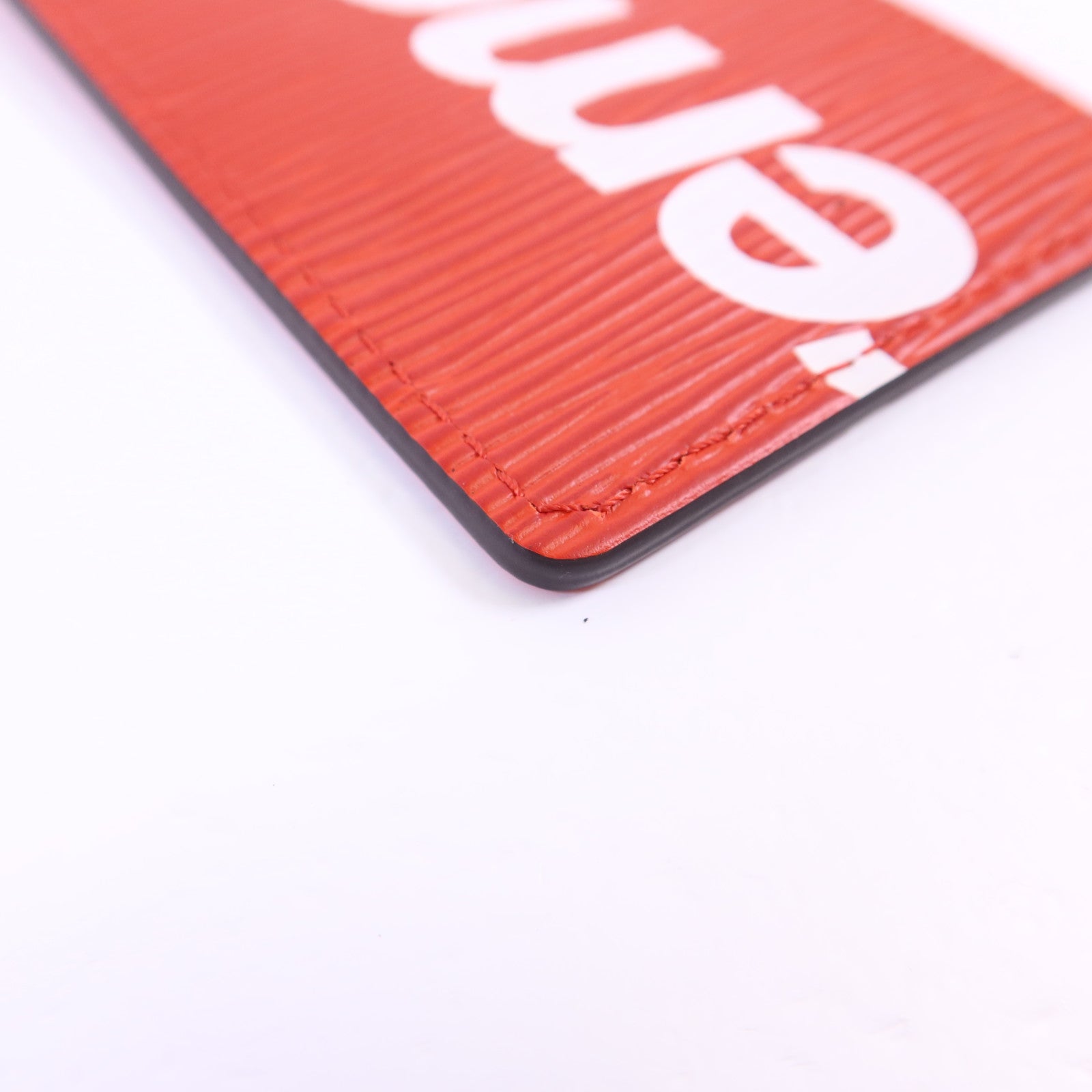 LOUIS VUITTON Epi LV x Supreme Collaboration Bag Charm Set銀扣旅行姓名標籤