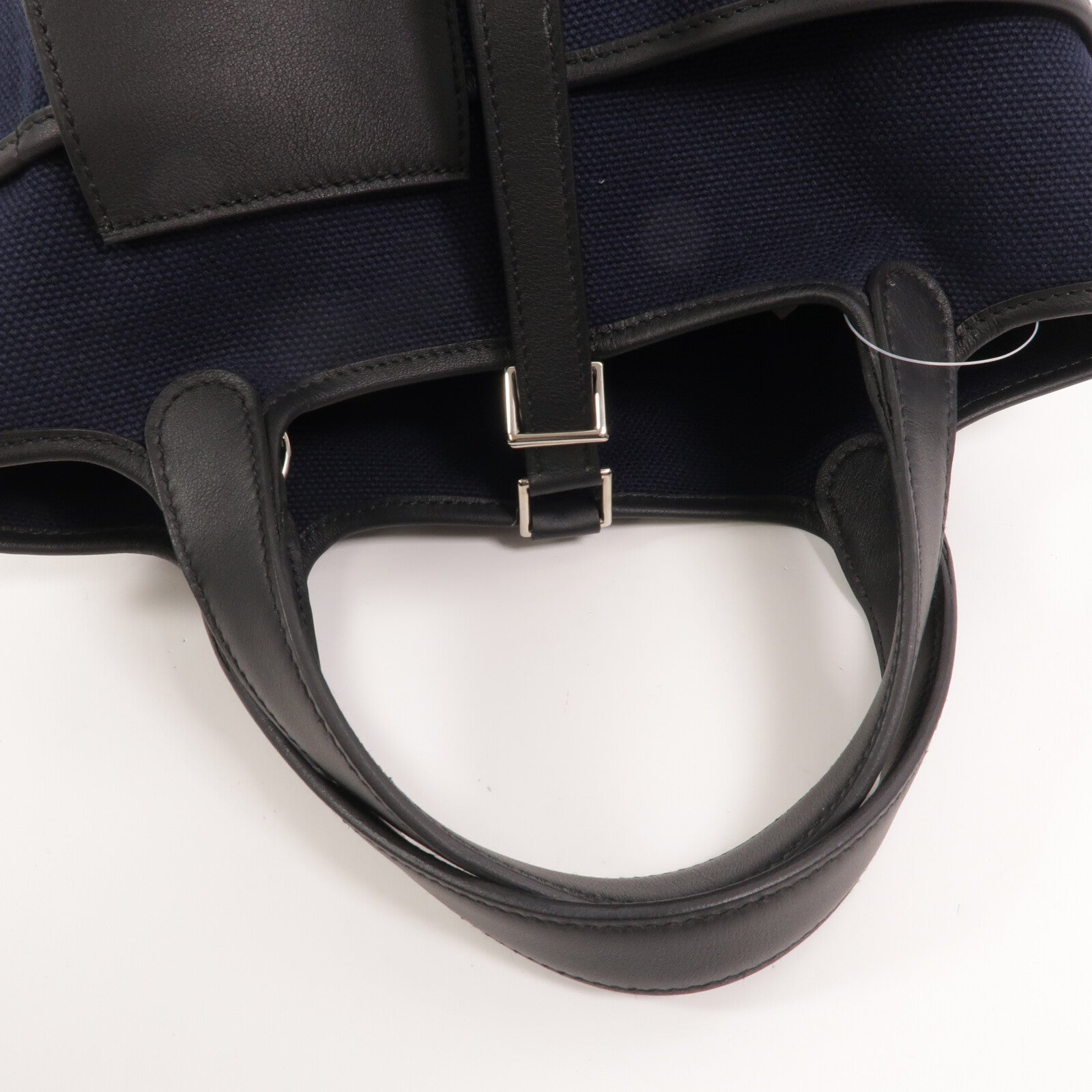 HERMES 帆布Picotin PM手提袋Noir/Caban