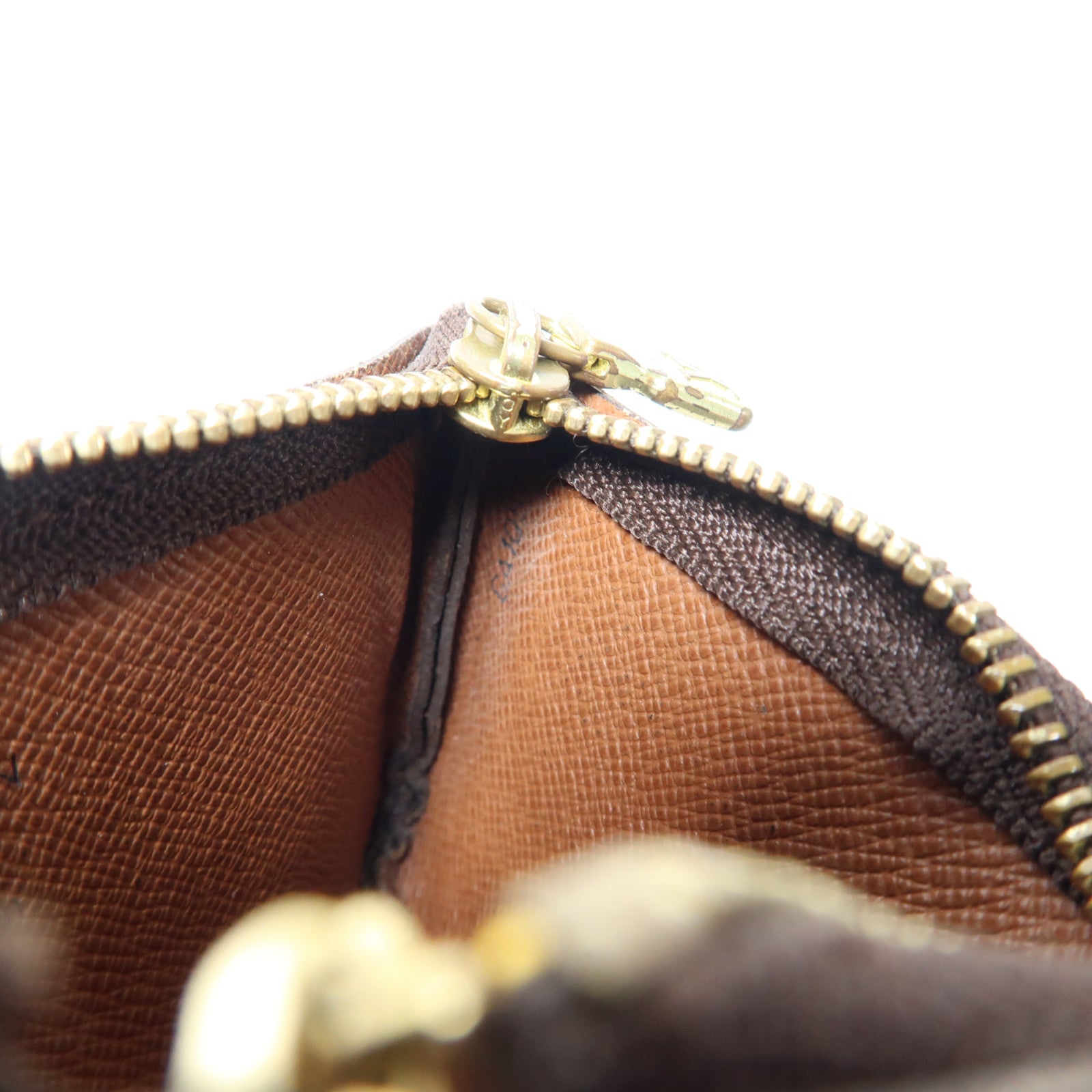 LOUIS VUITTON Monogram Coin Case金扣零錢包啡色