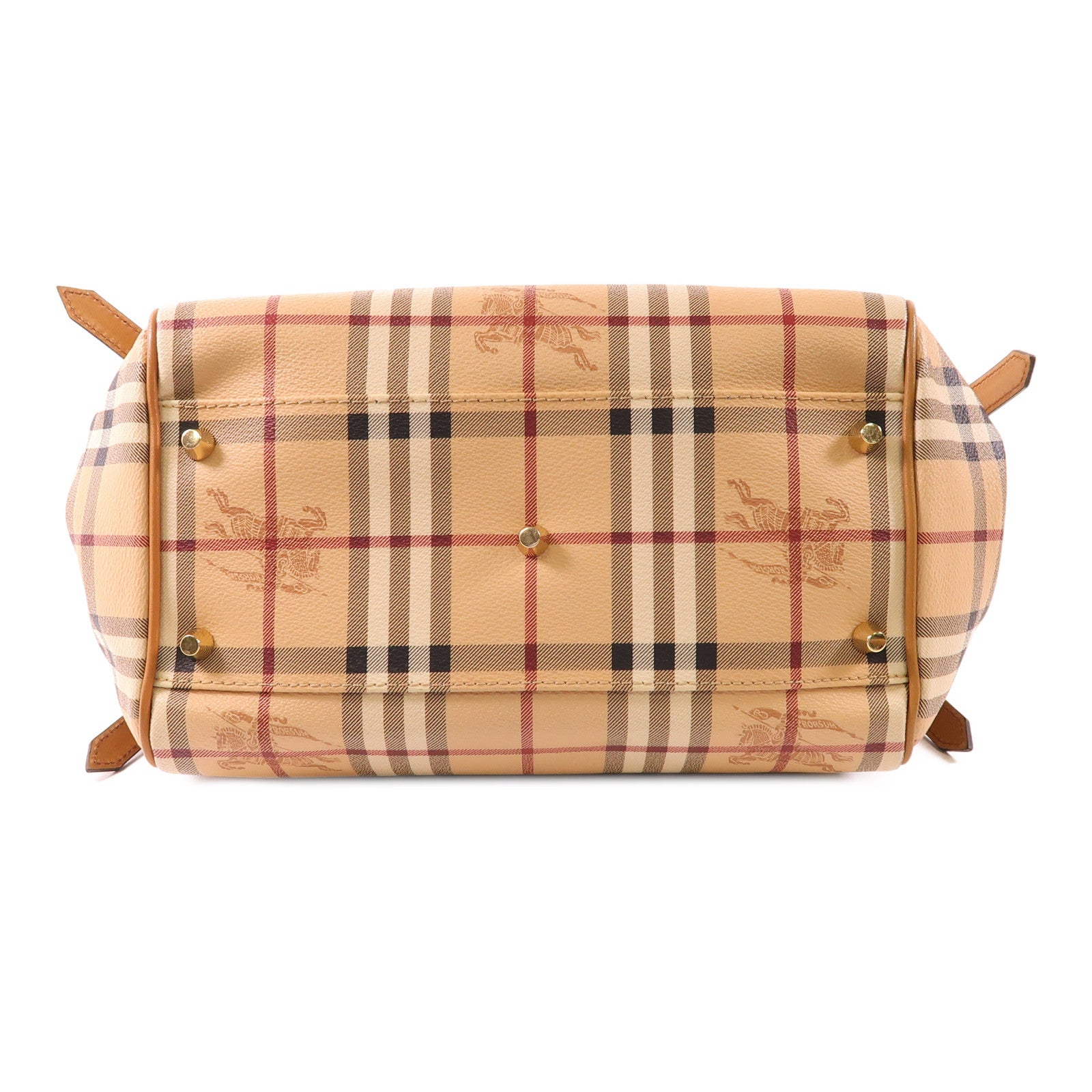 BURBERRY 塗層帆布Tote Bag金扣肩背袋