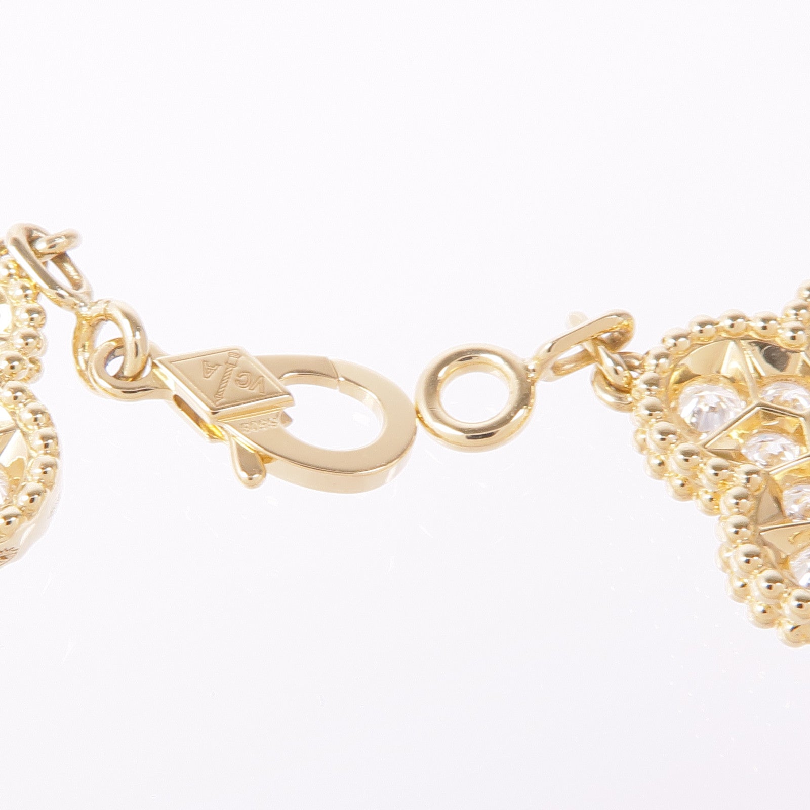 Van Cleef & Arpels Alhambra Diamond Bracelet 18K Yellow Gold
