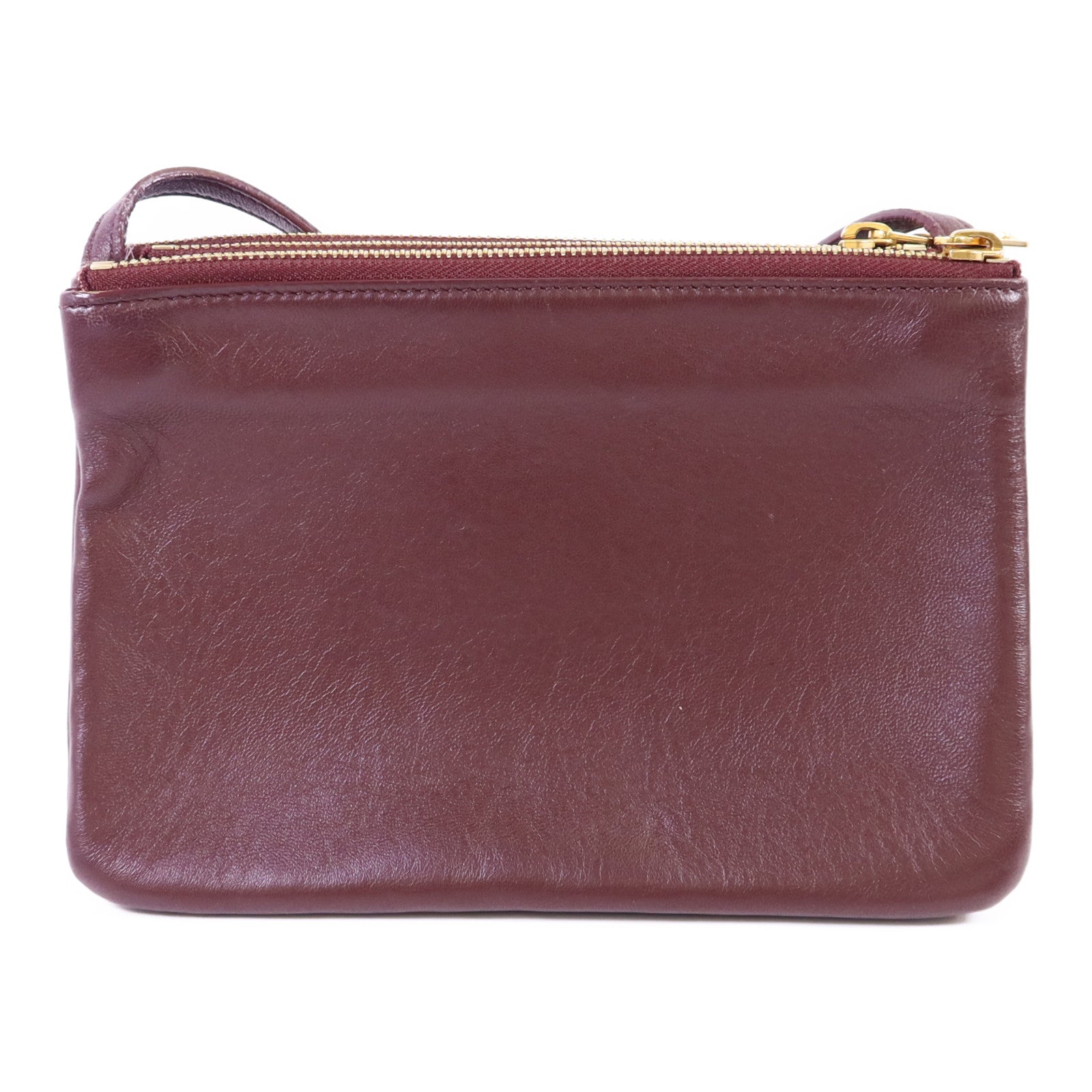 CELINE 牛皮皮革Trio Bag金扣肩背袋