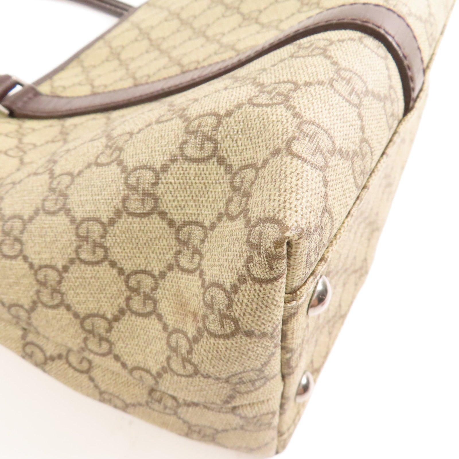 GUCCI 塗層帆布Tote Bag銀扣手挽袋