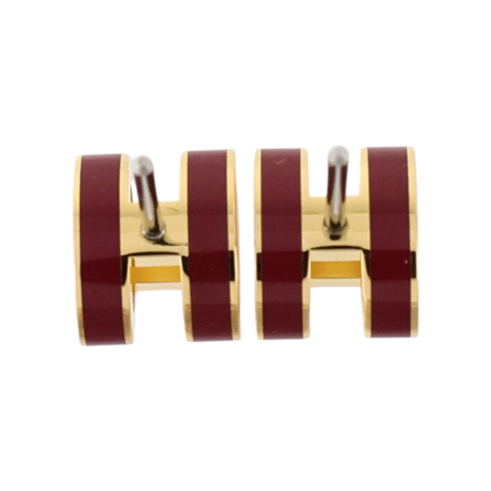 HERMES 金屬/琺瑯Mini Pop H Earrings耳環