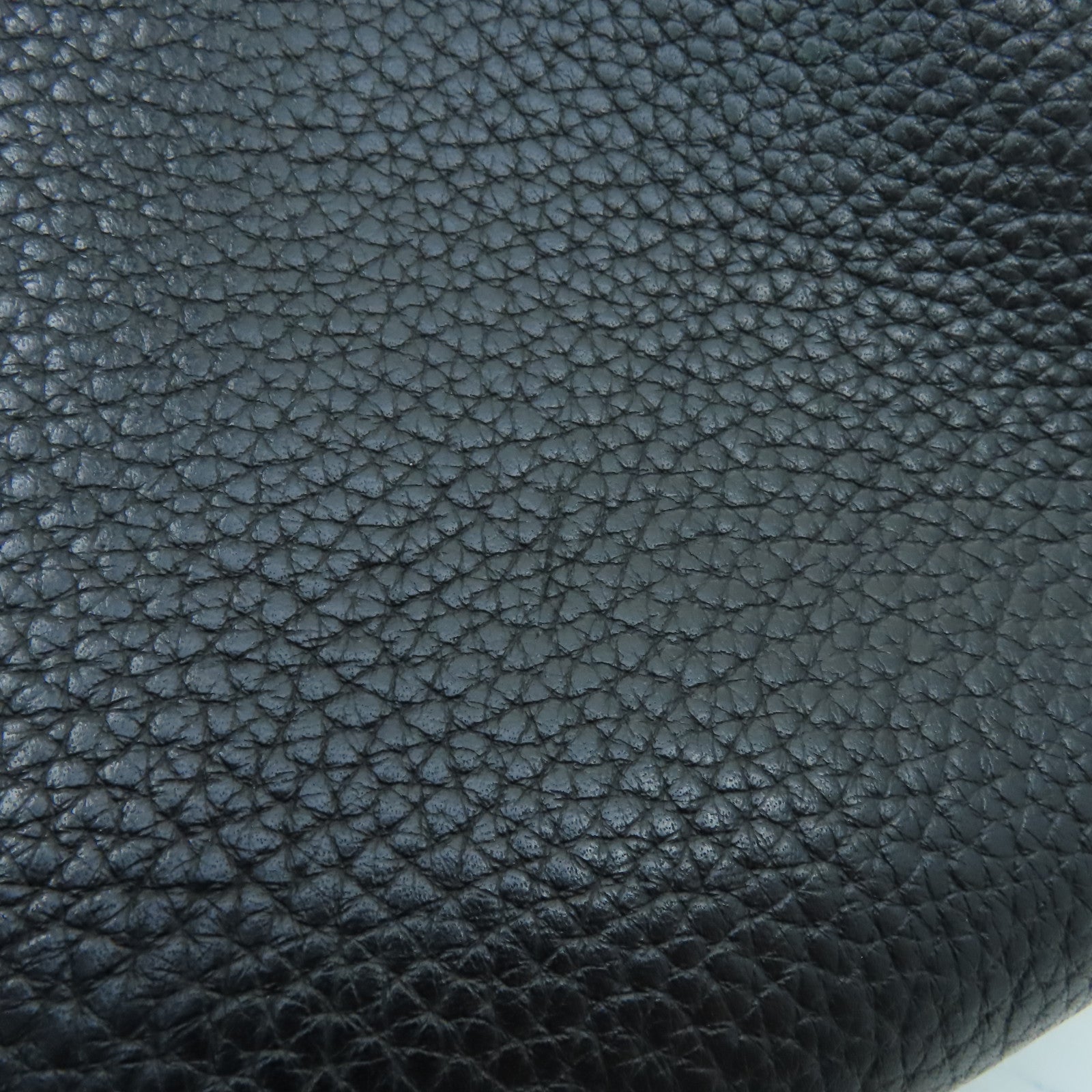 HERMES Clemence皮革Victoria銀扣肩背袋黒色