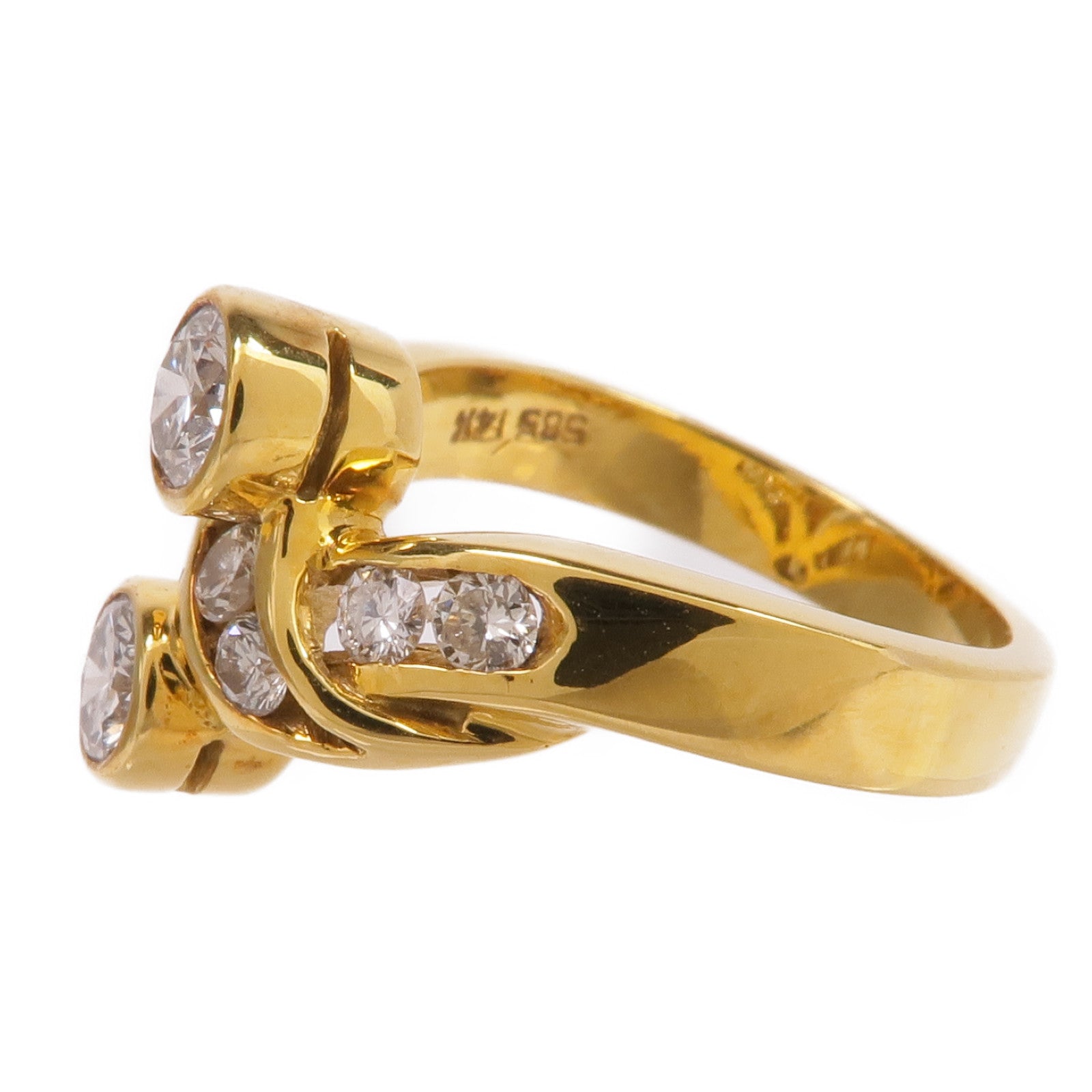 JEWELRY 【激減優惠】14K黃金Diamond Ring鑽石戒指US#4.25