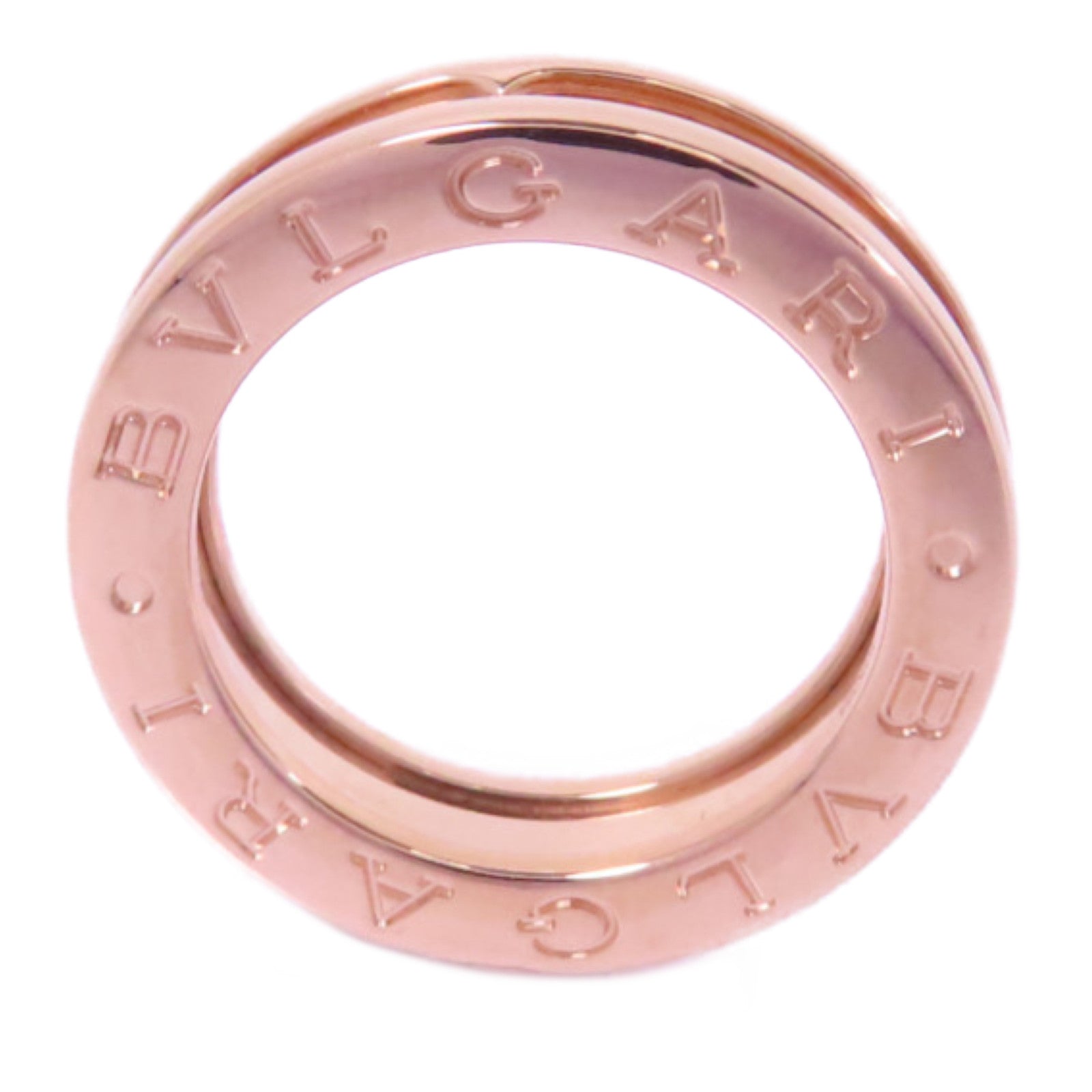 BVLGARI 18K玫瑰金B-zero1戒指US#3.75/Bvlgari#46