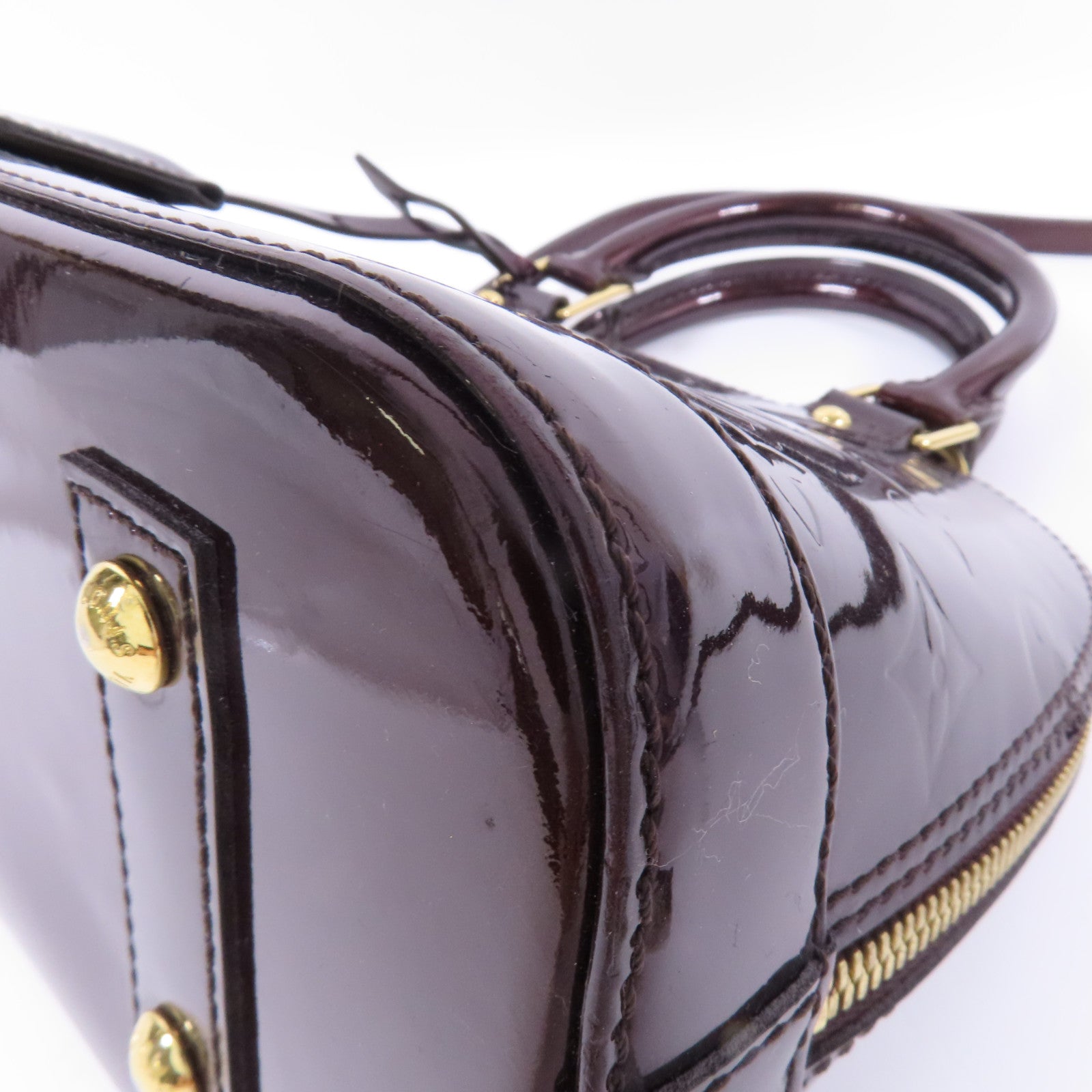 LOUIS VUITTON Vernis Alma BB金扣手挽肩背兩用袋