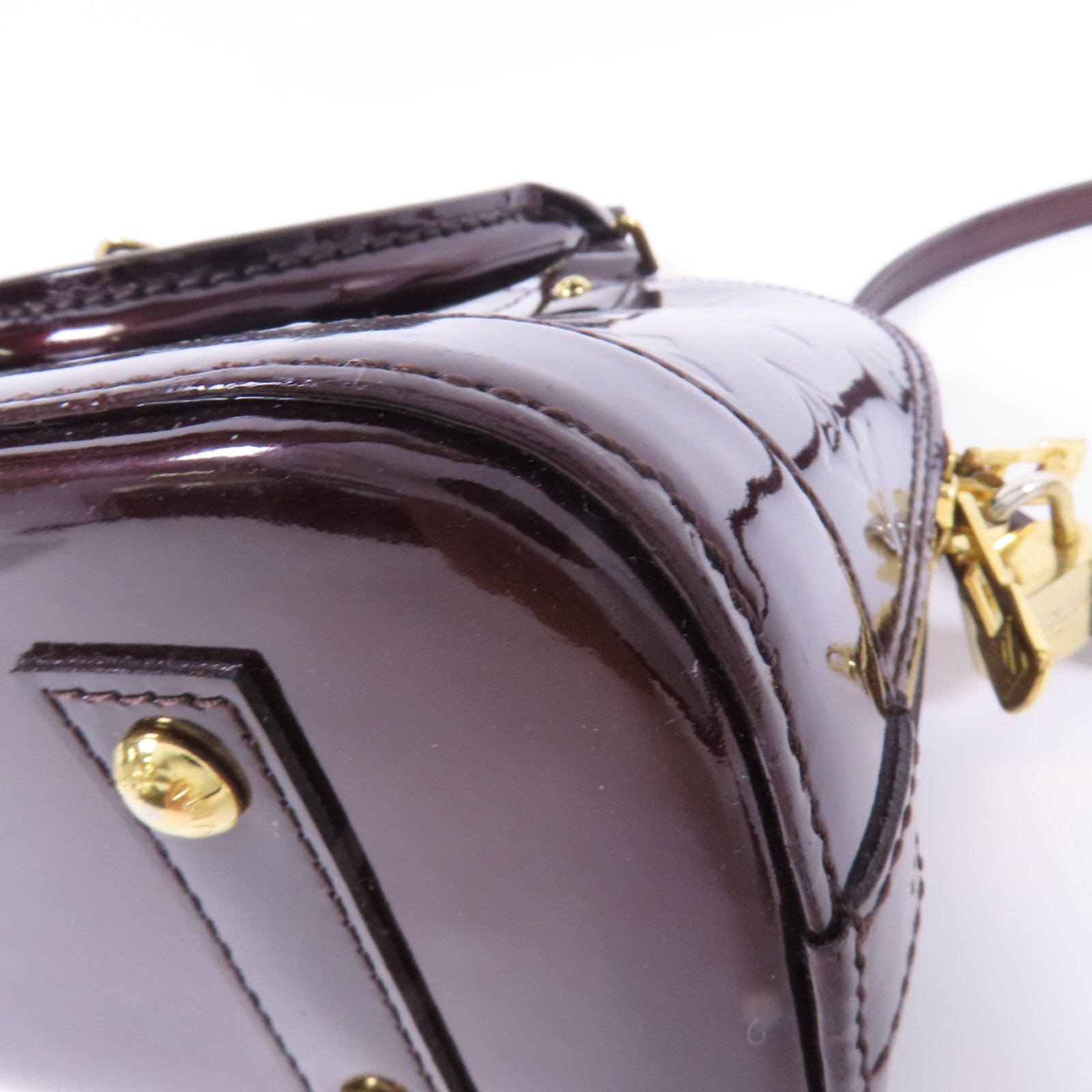 LOUIS VUITTON Vernis Alma BB金扣手挽肩背兩用袋