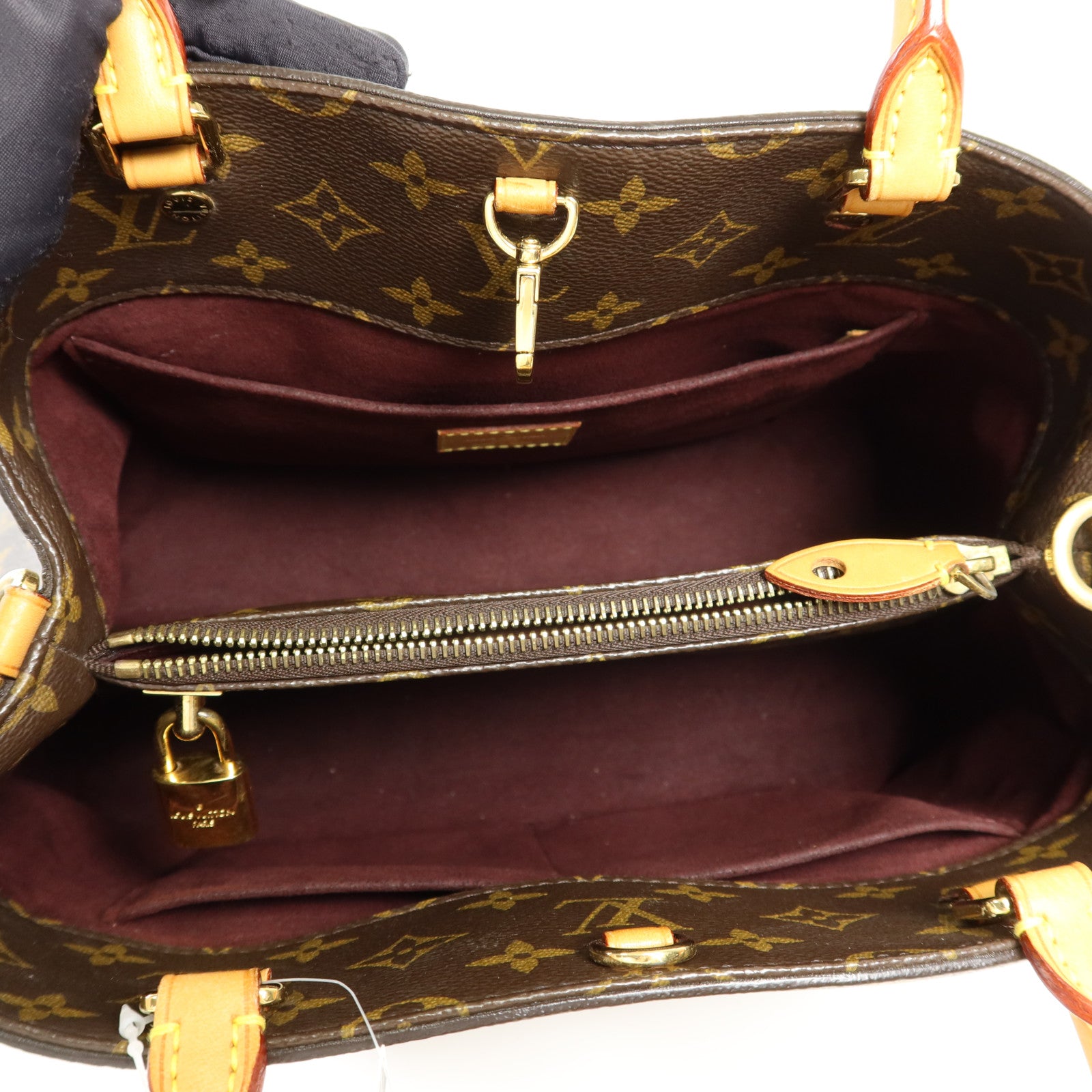 LOUIS VUITTON Monogram Montaigne MM金扣手挽肩背兩用袋