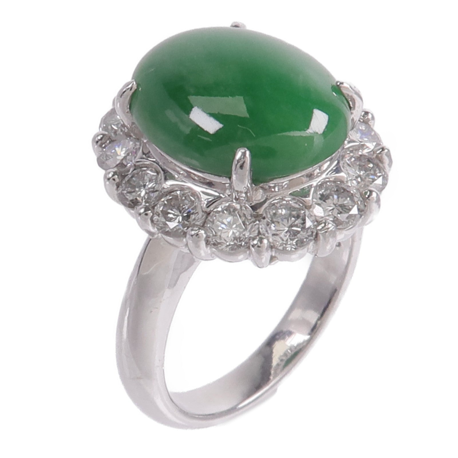 JEWELRY PT900鉑金Jade Diamond Ring翡翠/鑽石戒指