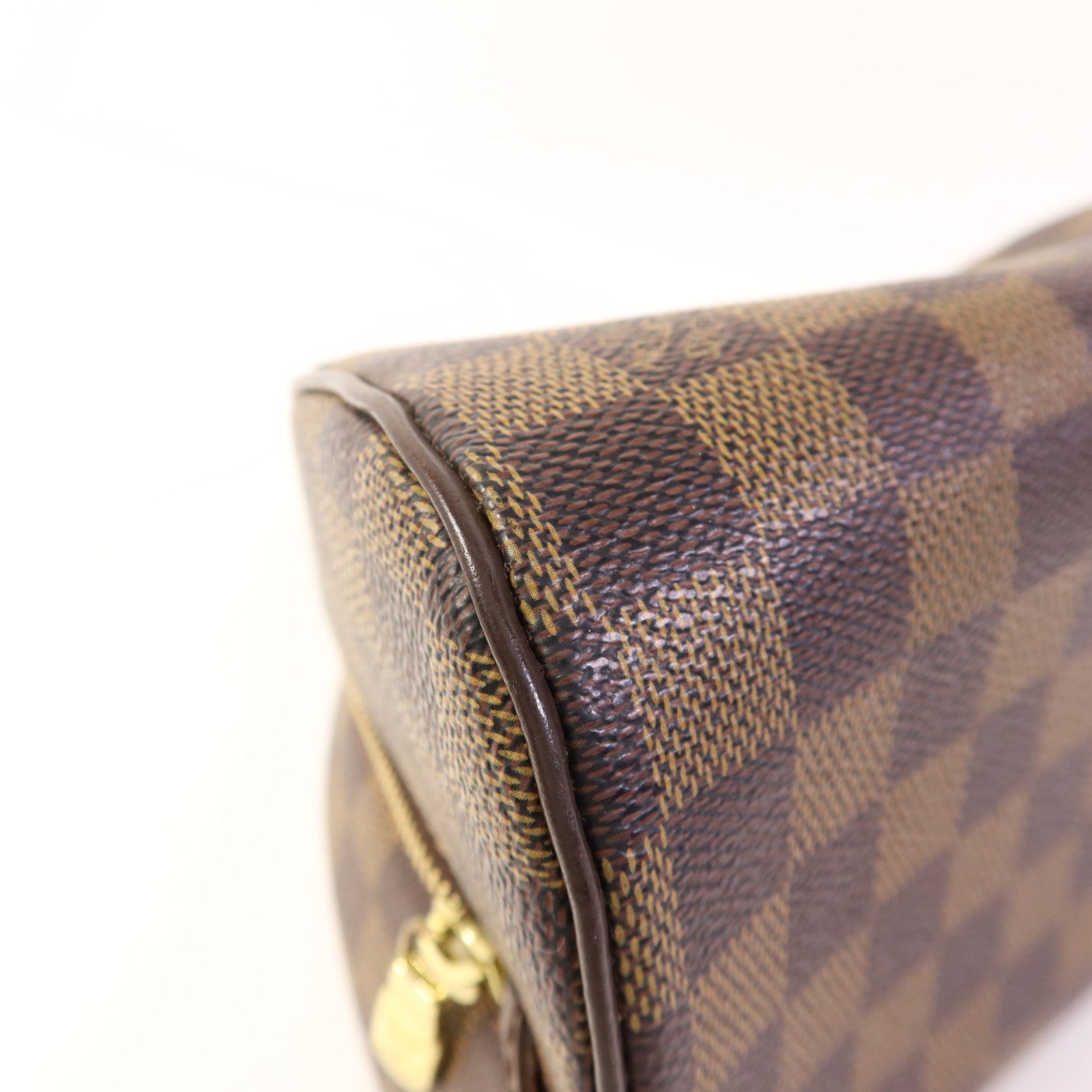 LOUIS VUITTON Damier Rivera Mini金扣手挽袋