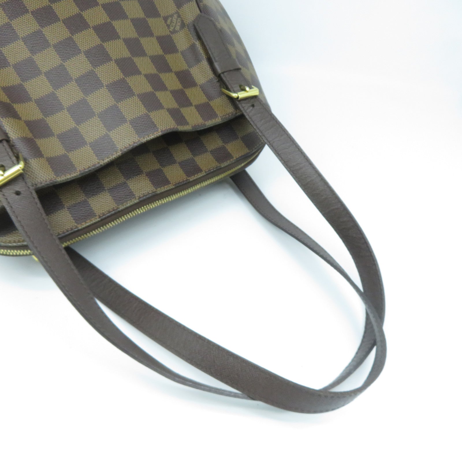 LOUIS VUITTON 【激減優惠】Damier Ebene Belem MM金扣肩背袋啡色