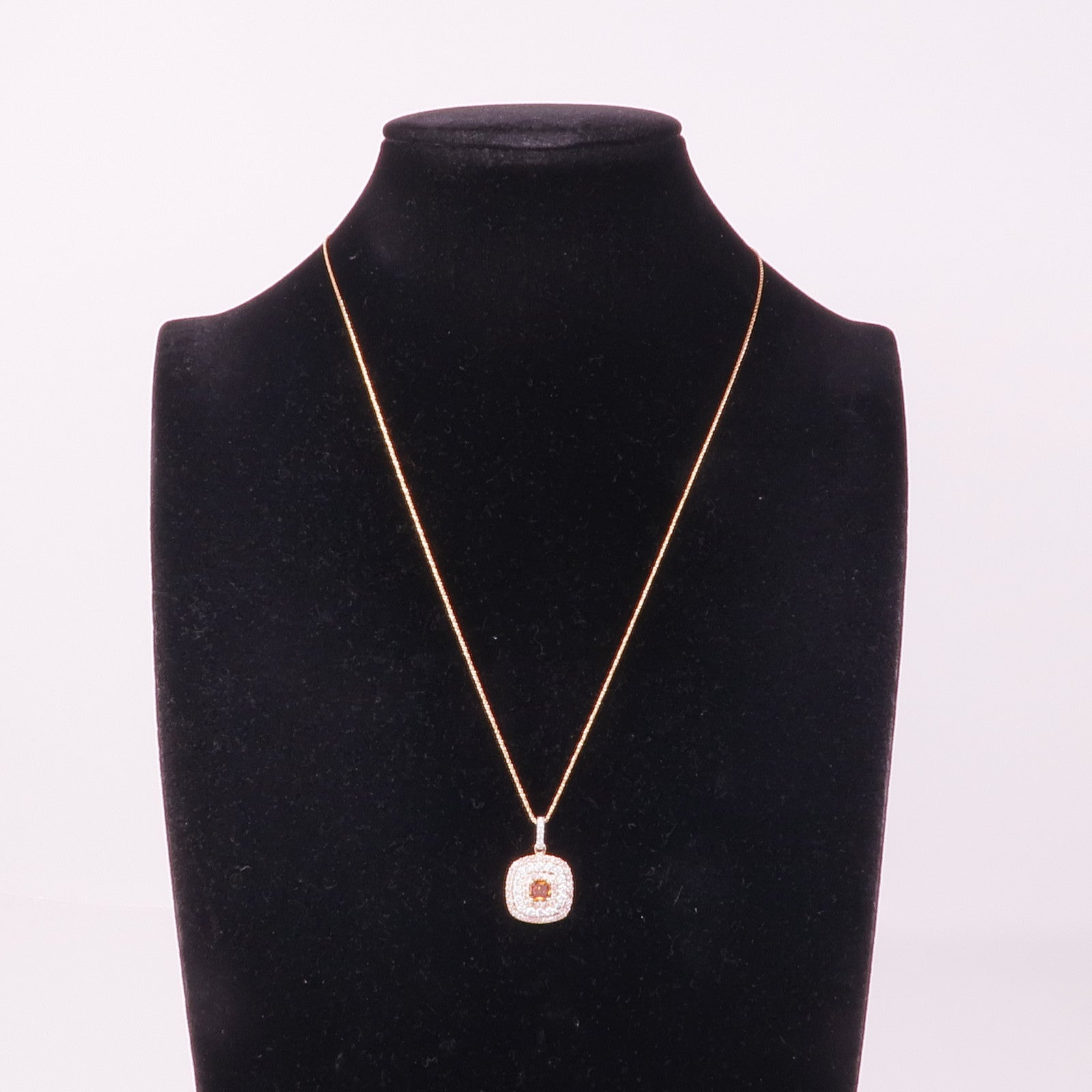 JEWELRY 18K玫瑰金/PT900鉑金Diamond Necklace鑽石項鍊