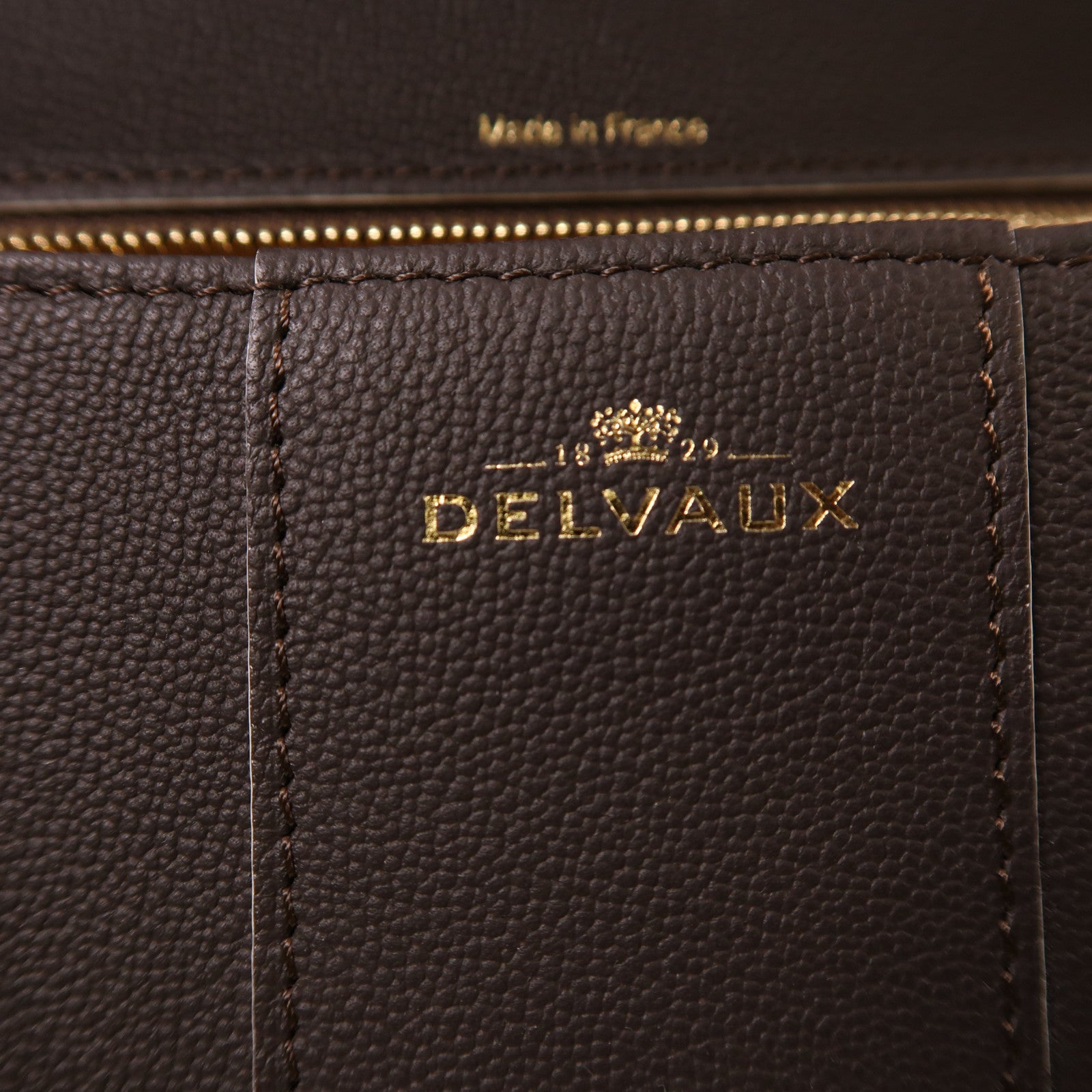 Delvaux 牛皮皮革Briliant East&West金扣手挽肩背兩用袋