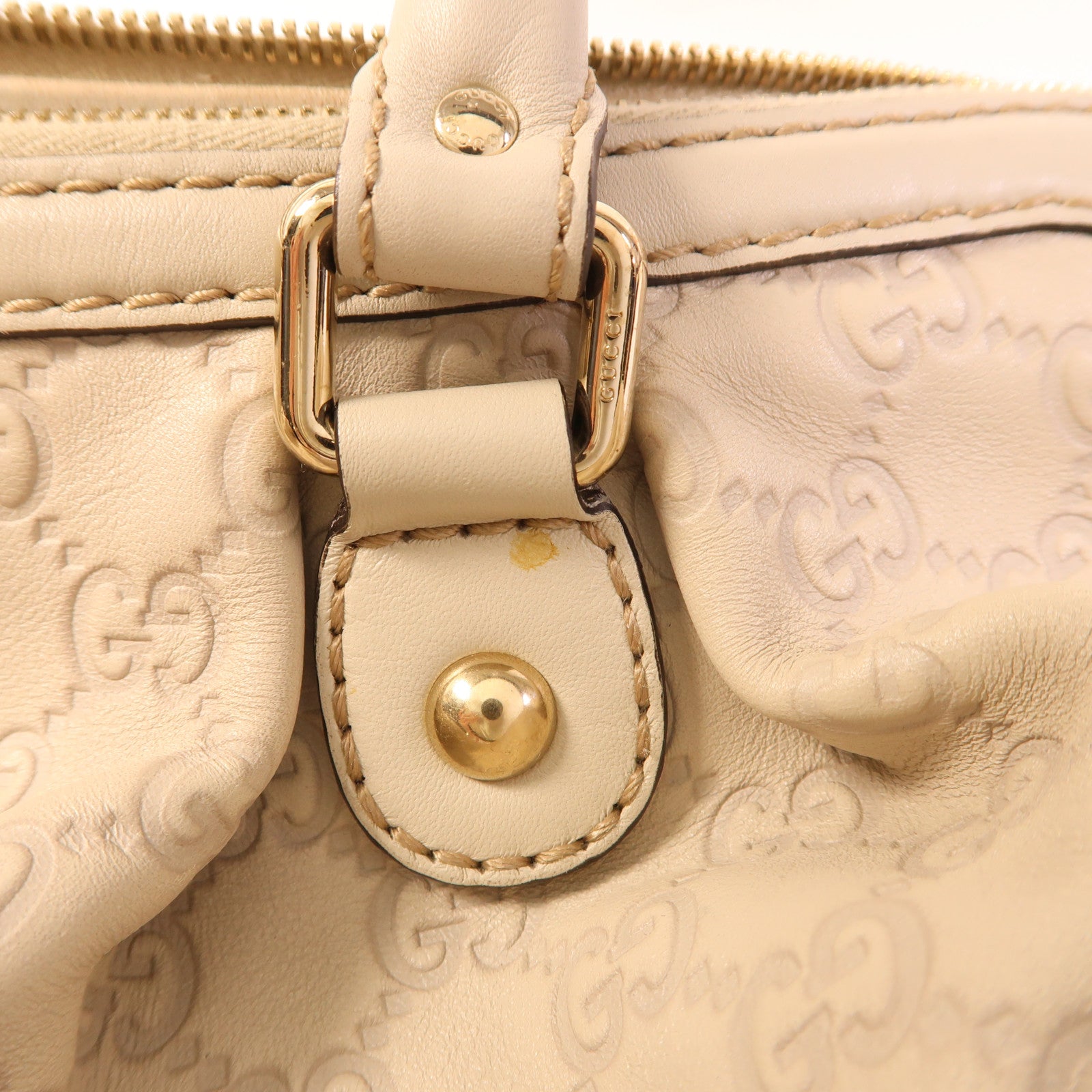 GUCCI 牛皮皮革2 Way Shoulder金扣手挽肩背兩用袋