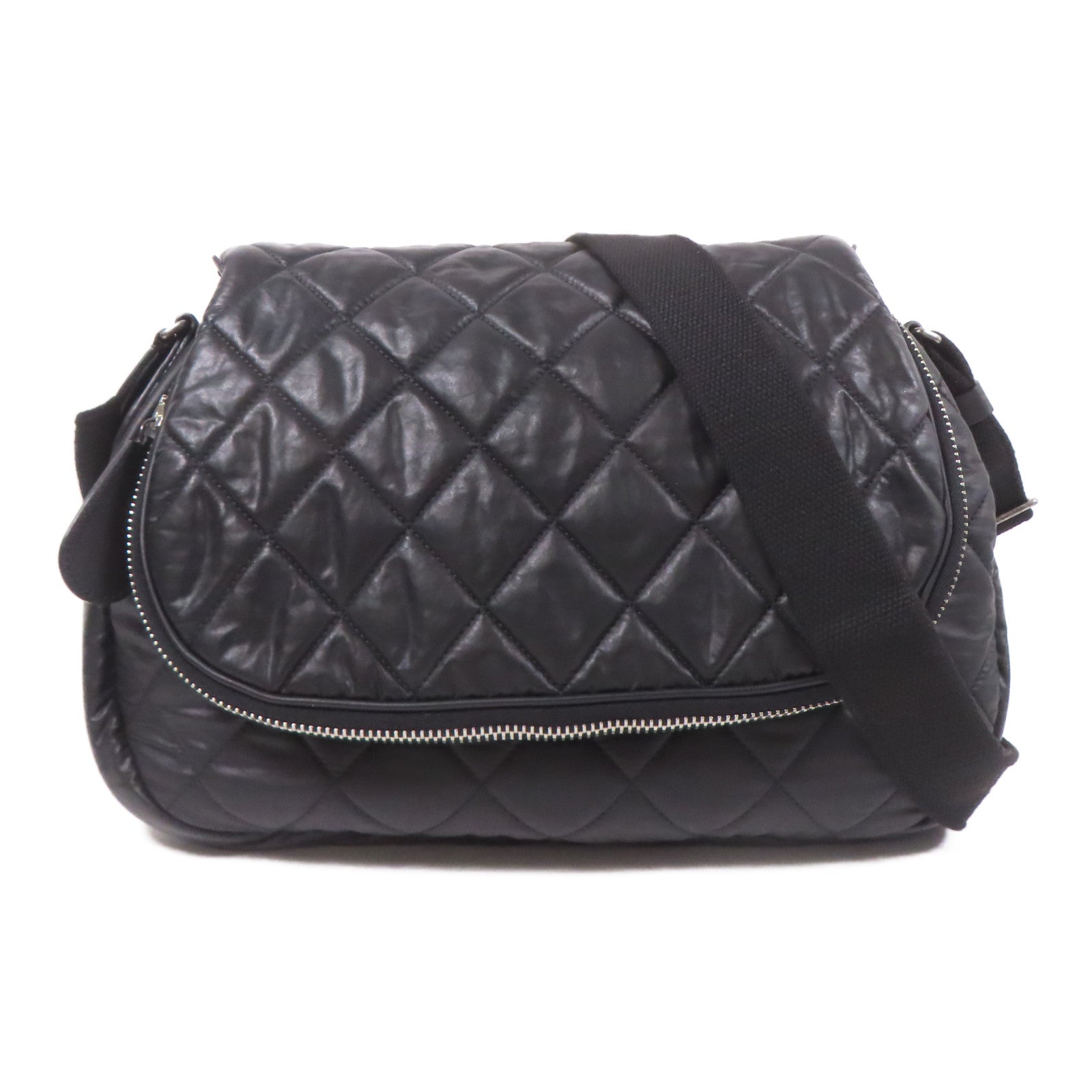 CHANEL 尼龍Coco Cocoon銀扣肩背袋