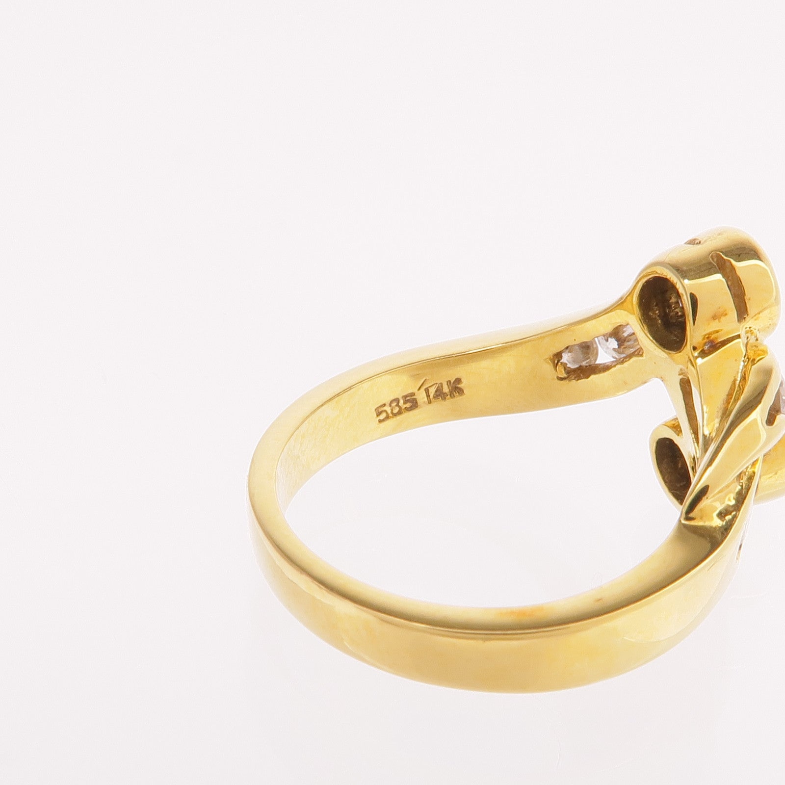 JEWELRY 【激減優惠】14K黃金Diamond Ring鑽石戒指US#4.25