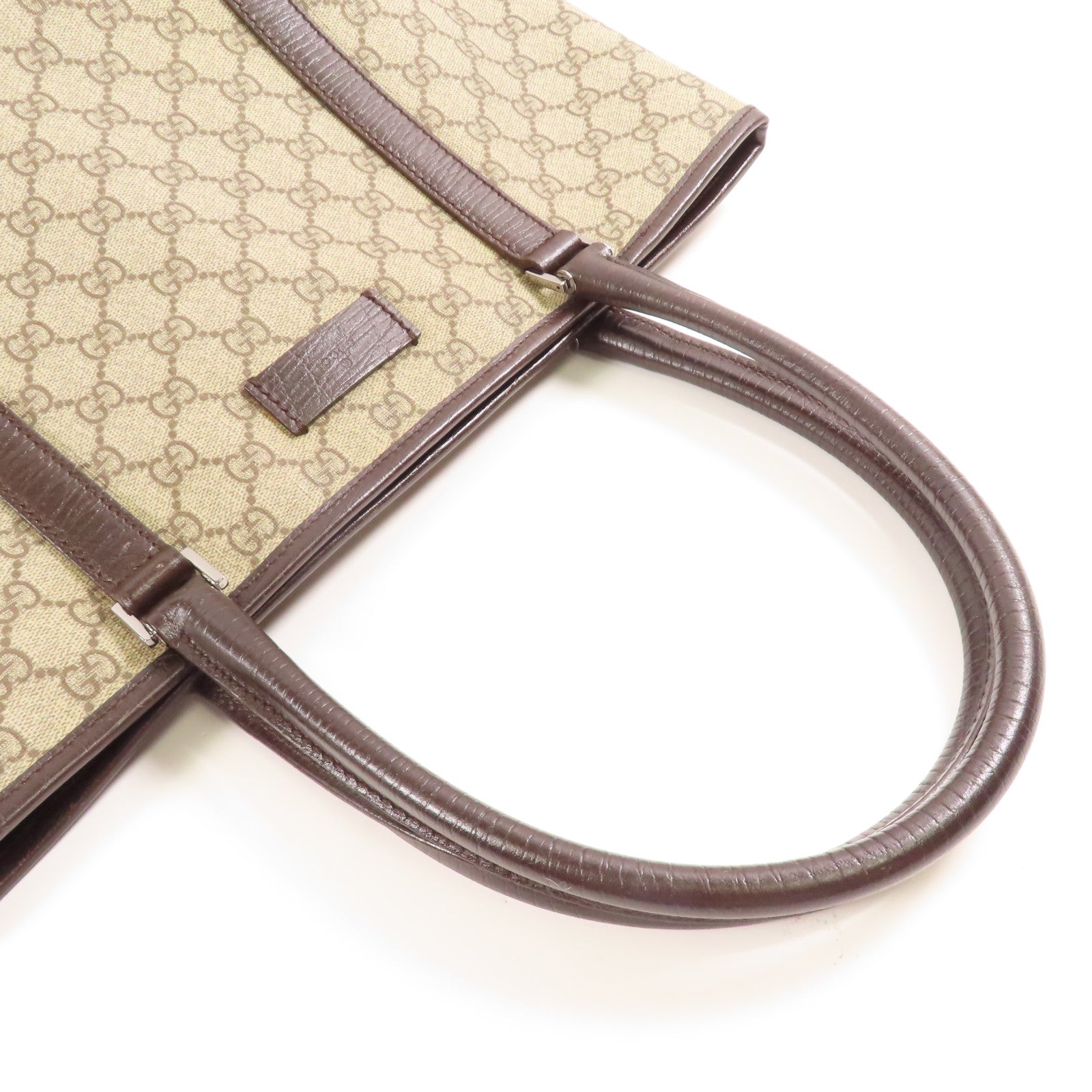 GUCCI 塗層帆布Tote Bag銀扣手挽袋