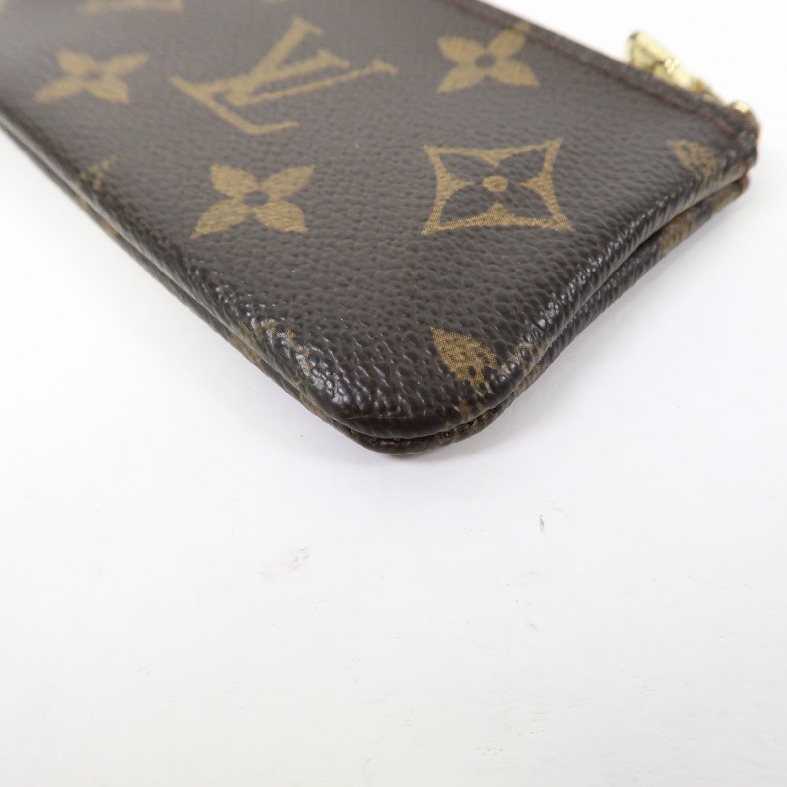 LOUIS VUITTON Monogram Coin Case金扣零錢包啡色