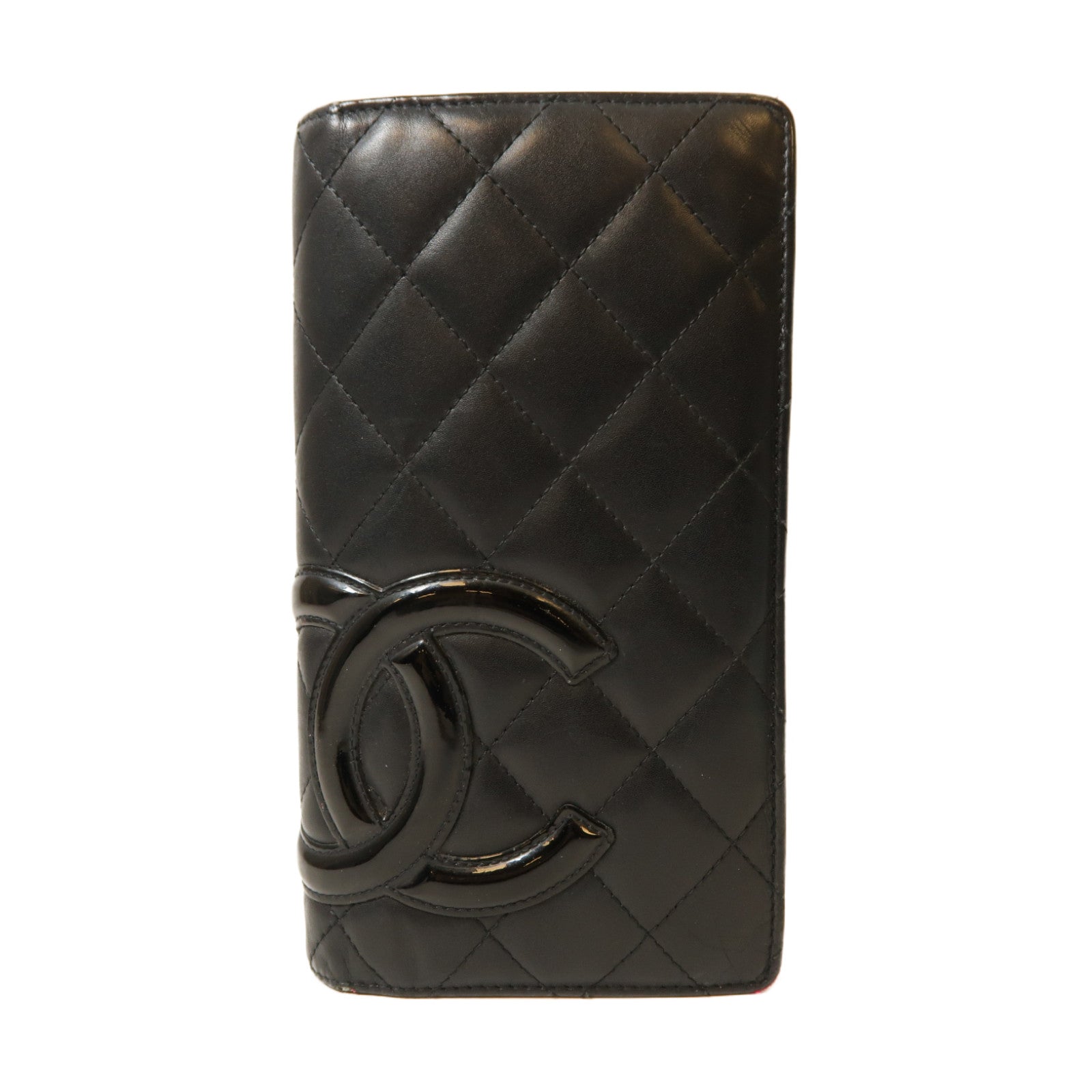 CHANEL 【激減優惠】菱格牛皮皮革Cambon Line Long Wallet長錢包黑色