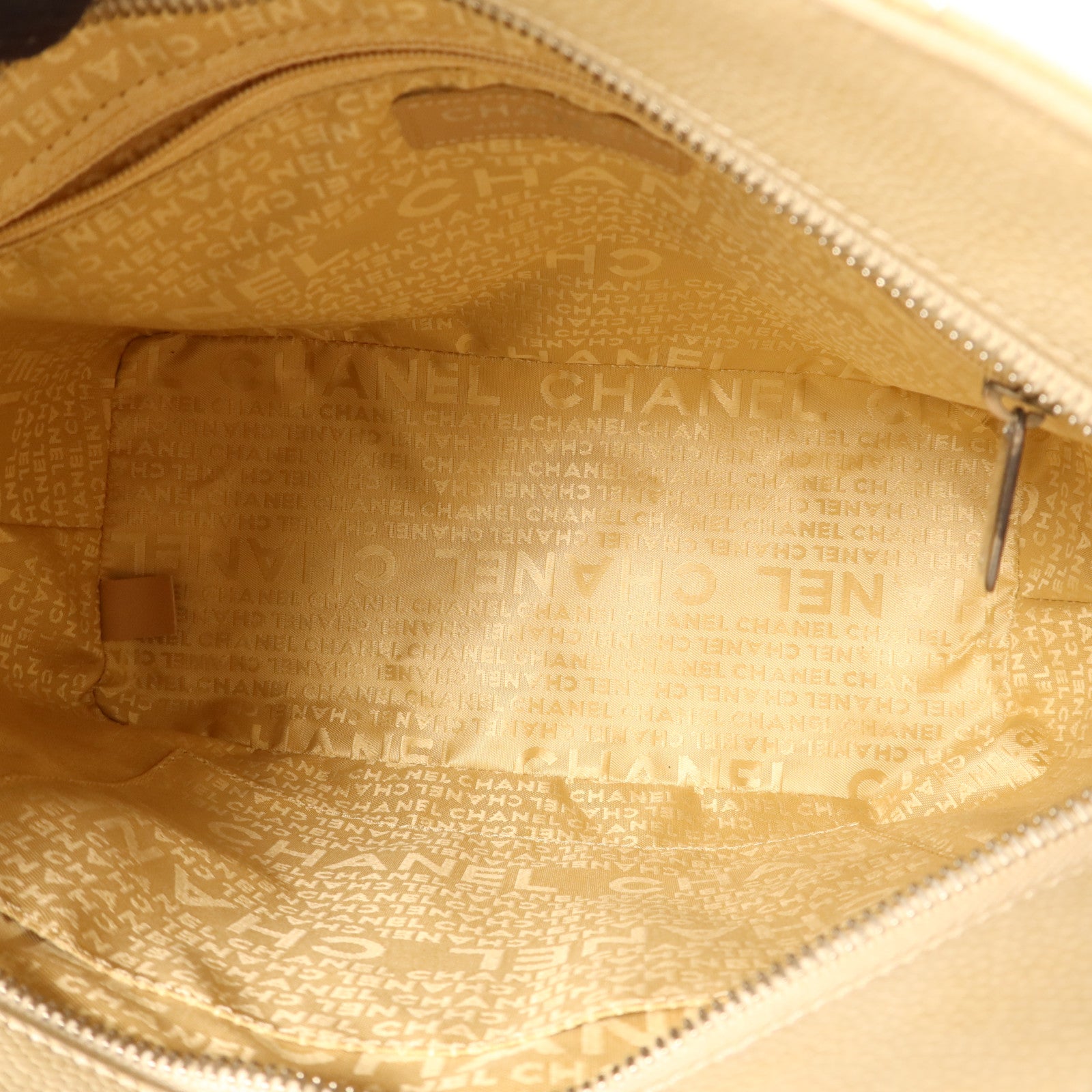 CHANEL 帆布/牛皮皮革Tote Bag銀扣手挽袋