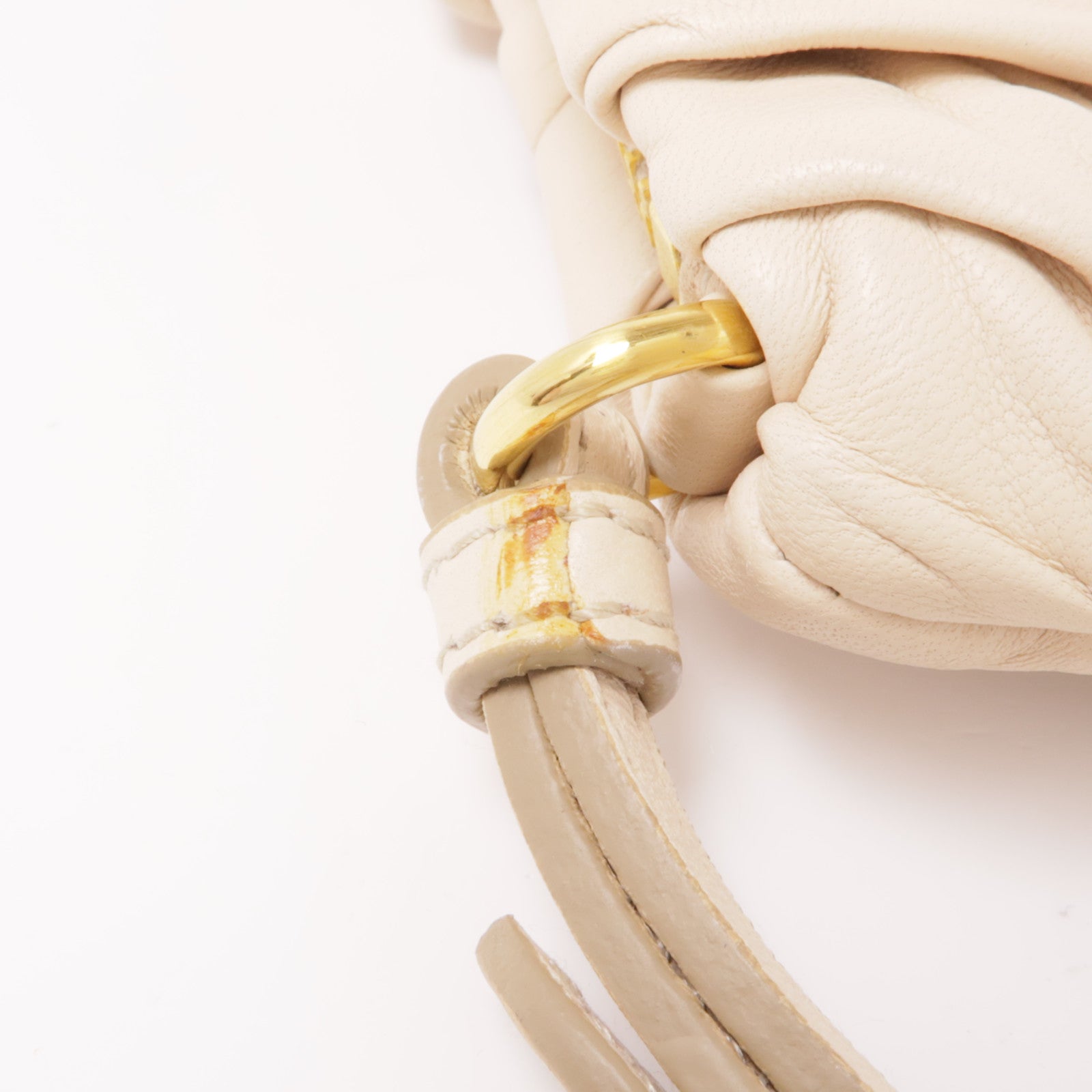 PRADA 皮革Pouch金扣手拿包