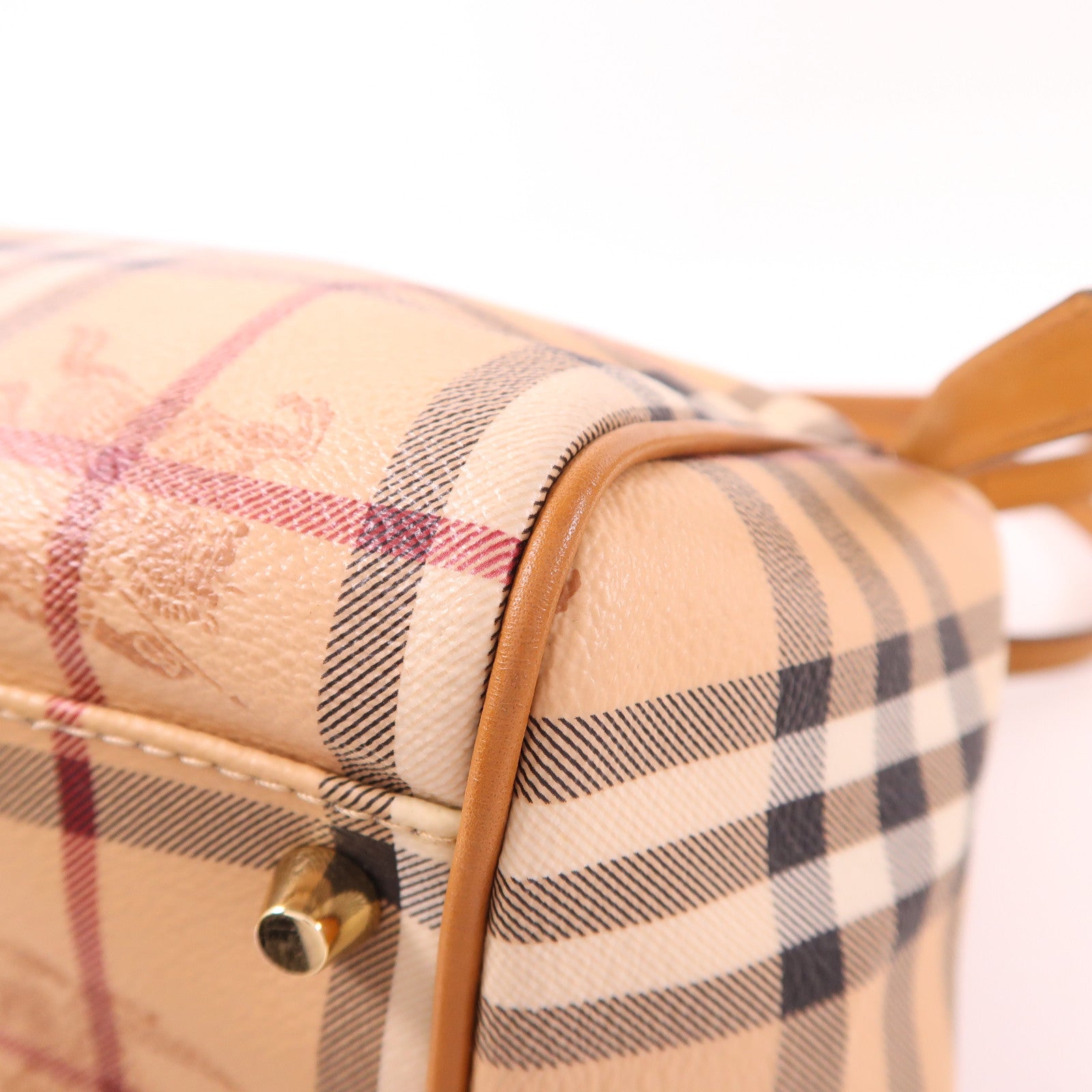 BURBERRY 塗層帆布Tote Bag金扣肩背袋