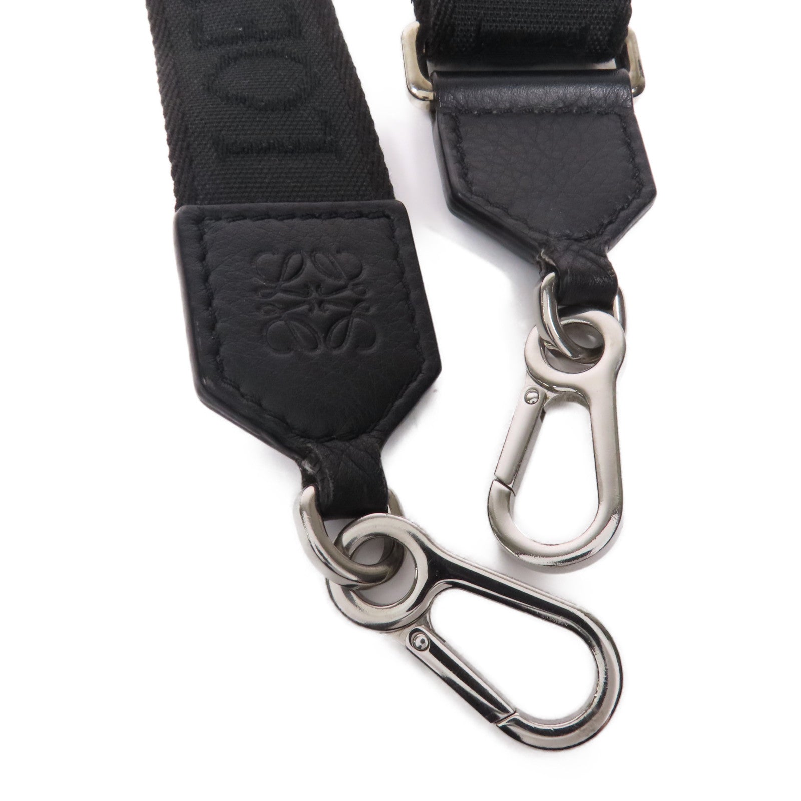 LOEWE 帆布Shoulder Strap銀扣肩帶
