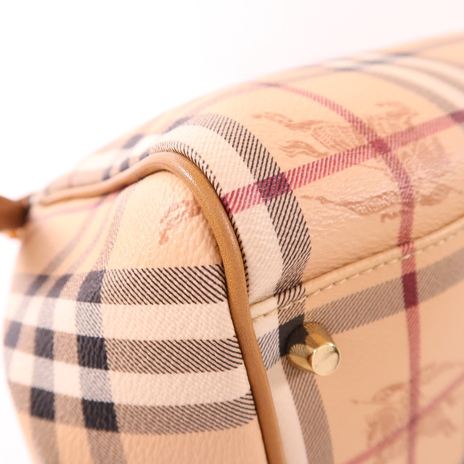 BURBERRY 塗層帆布Tote Bag金扣肩背袋