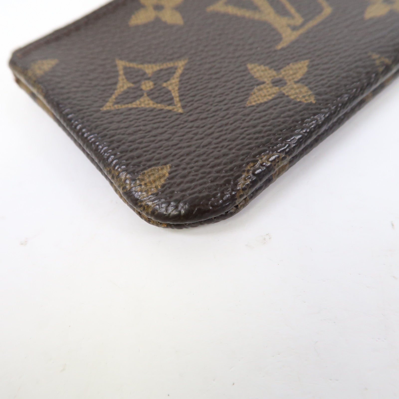 LOUIS VUITTON Monogram Coin Case金扣零錢包啡色