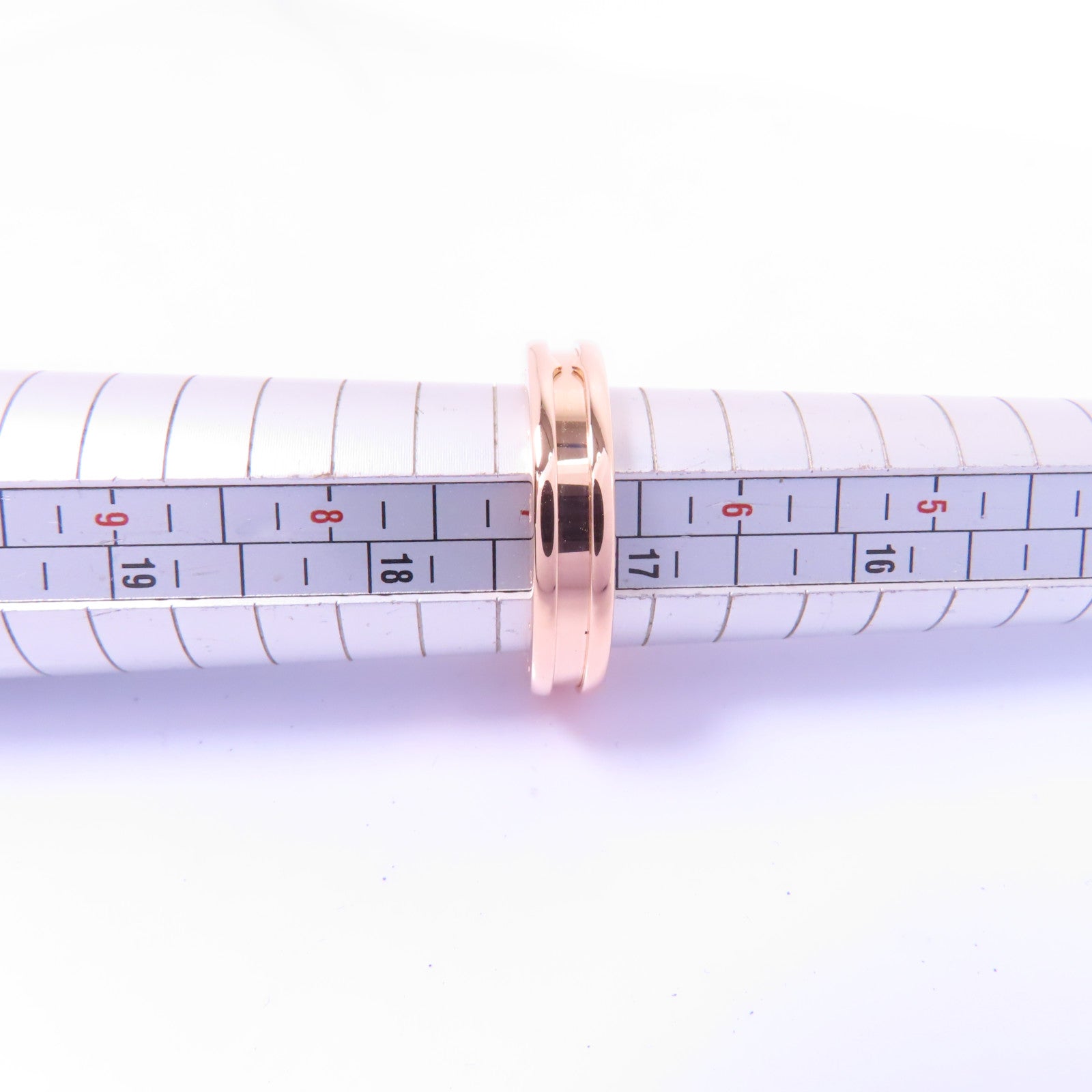 BVLGARI 18K玫瑰金B-zero1pm Ring戒指BLV#54 US#6.75